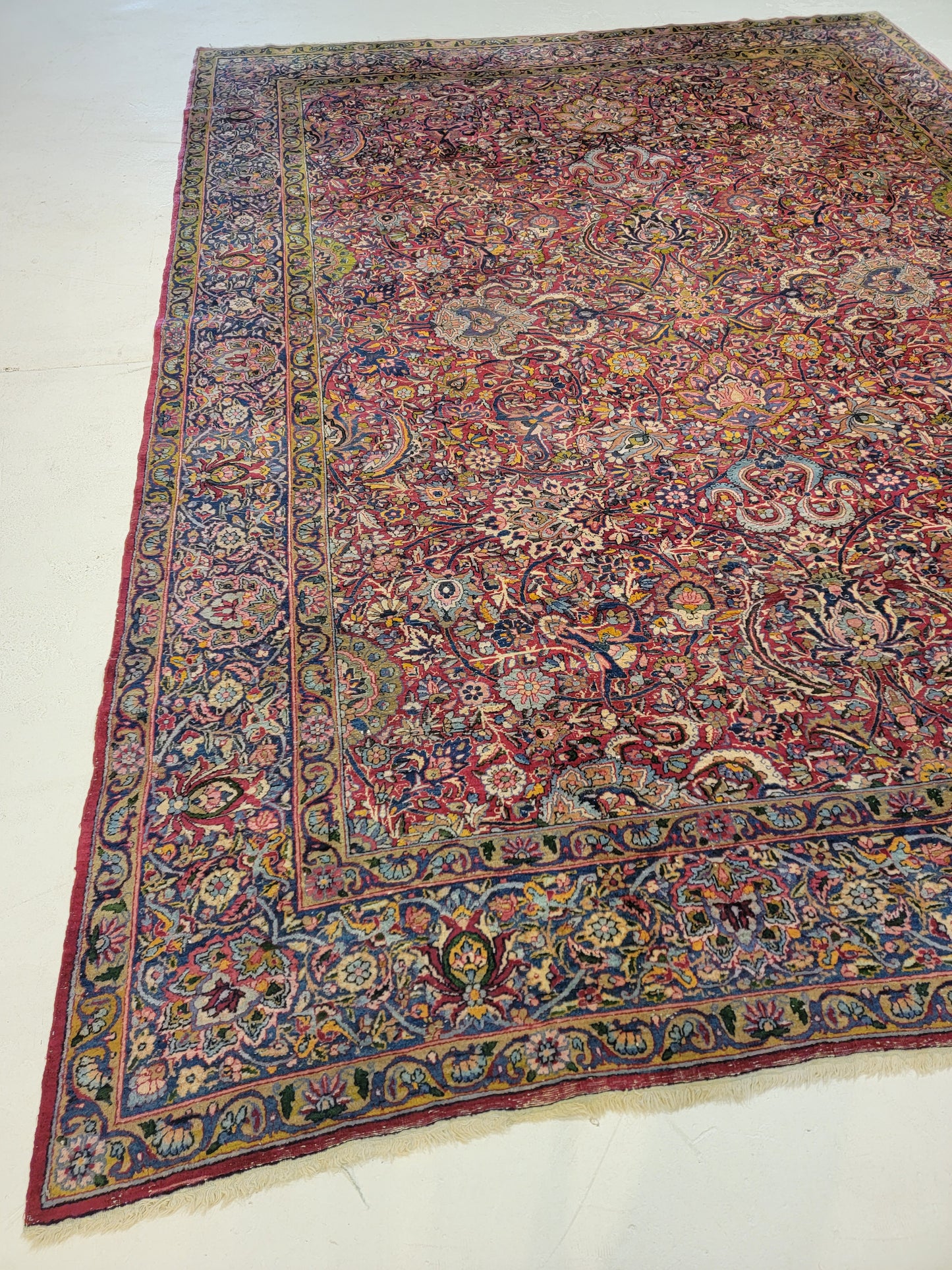 Hand-Knotted Wool Rug Rahvar Kerman 8'9" x 11'11"