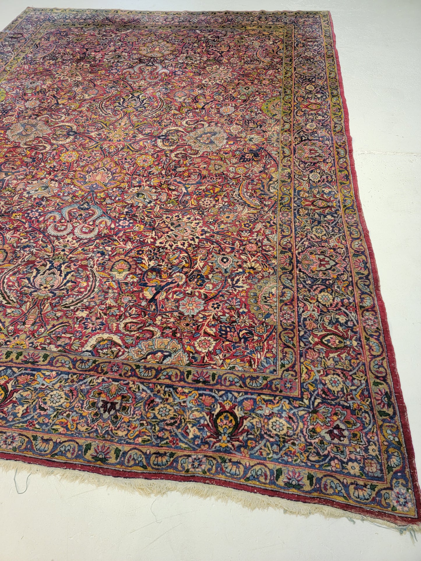 Hand-Knotted Wool Rug Rahvar Kerman 8'9" x 11'11"