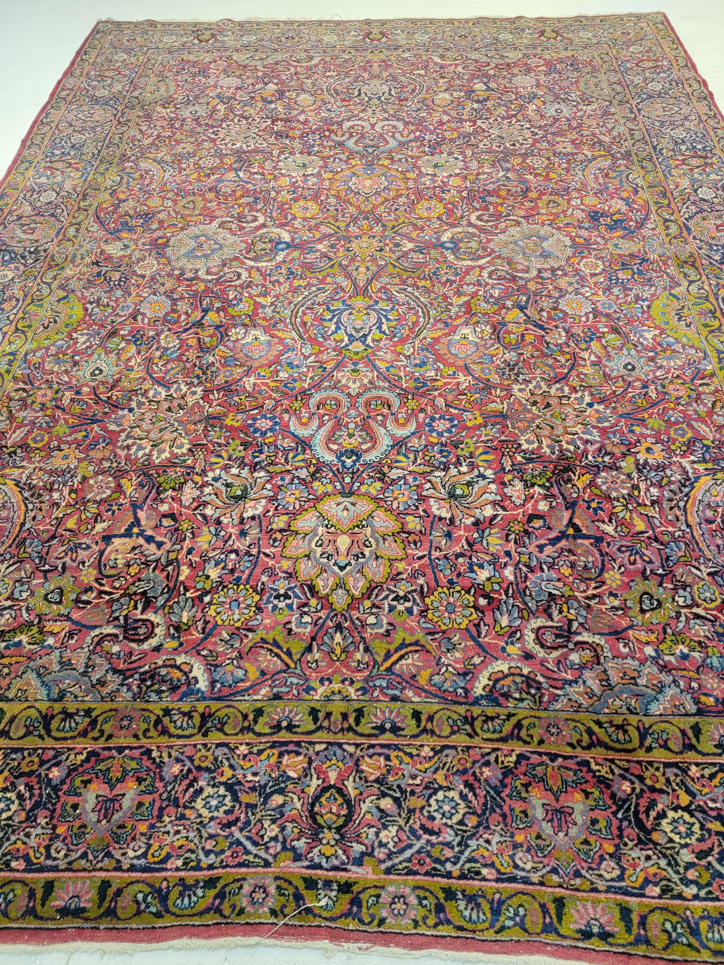 Hand-Knotted Wool Rug Rahvar Kerman 8'9" x 11'11"