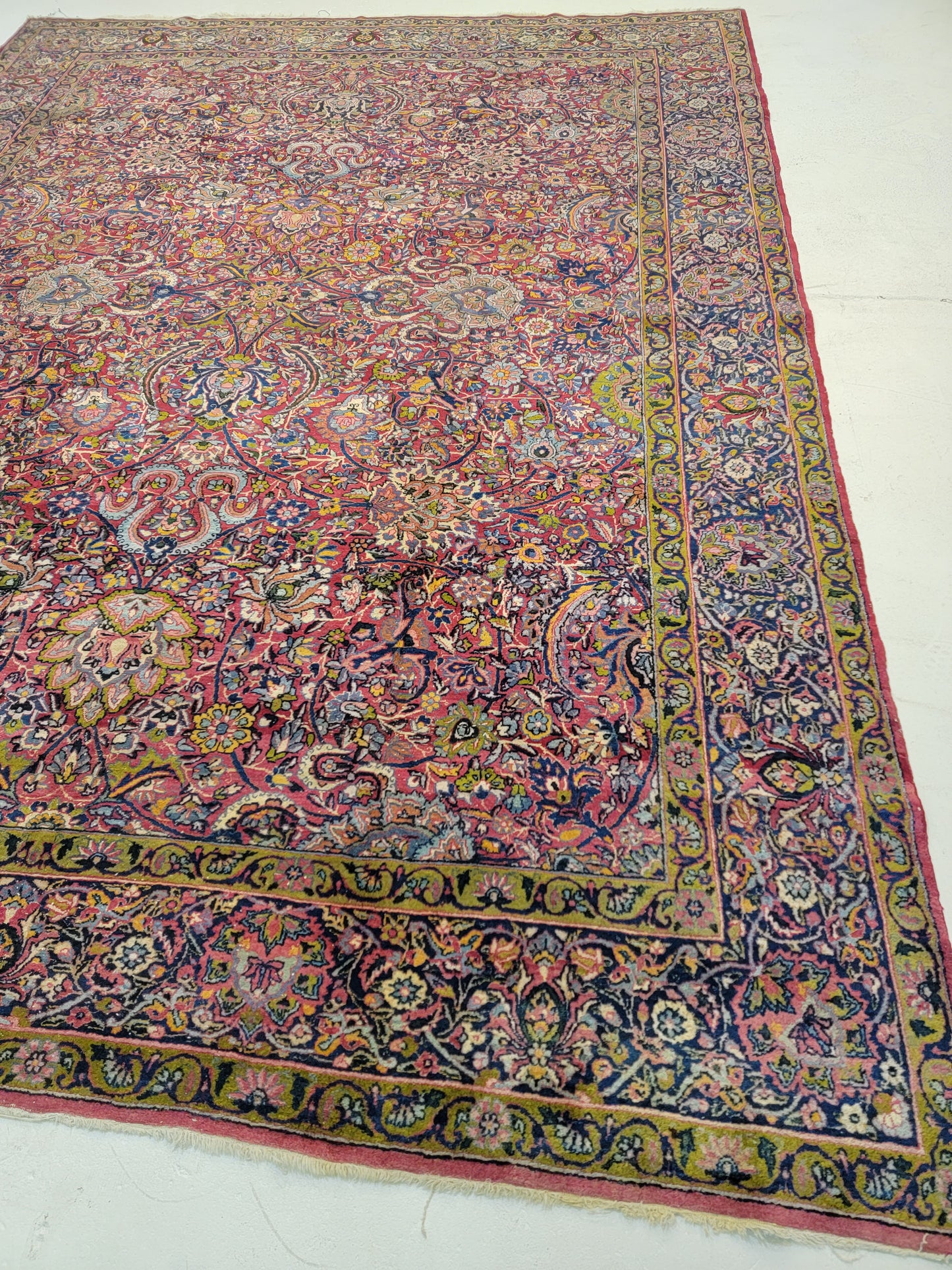 Hand-Knotted Wool Rug Rahvar Kerman 8'9" x 11'11"