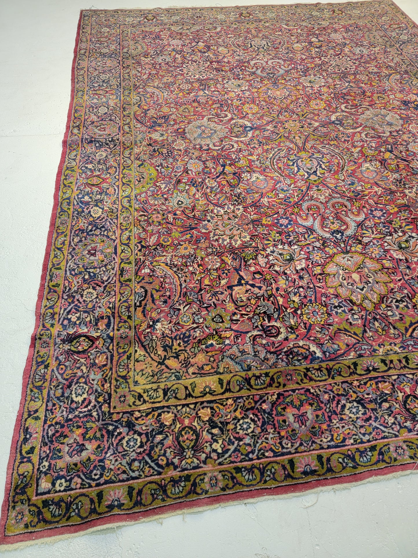 Hand-Knotted Wool Rug Rahvar Kerman 8'9" x 11'11"