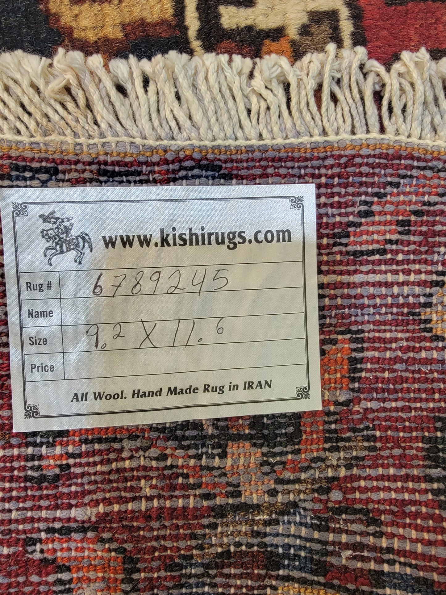 Hand-Knotted Wool Rug Bakhtiari 9'2" x 11'6"