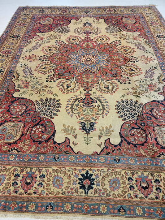 Hand-Knotted Wool Rug Tabriz Khoy 9'5" x 11'10"