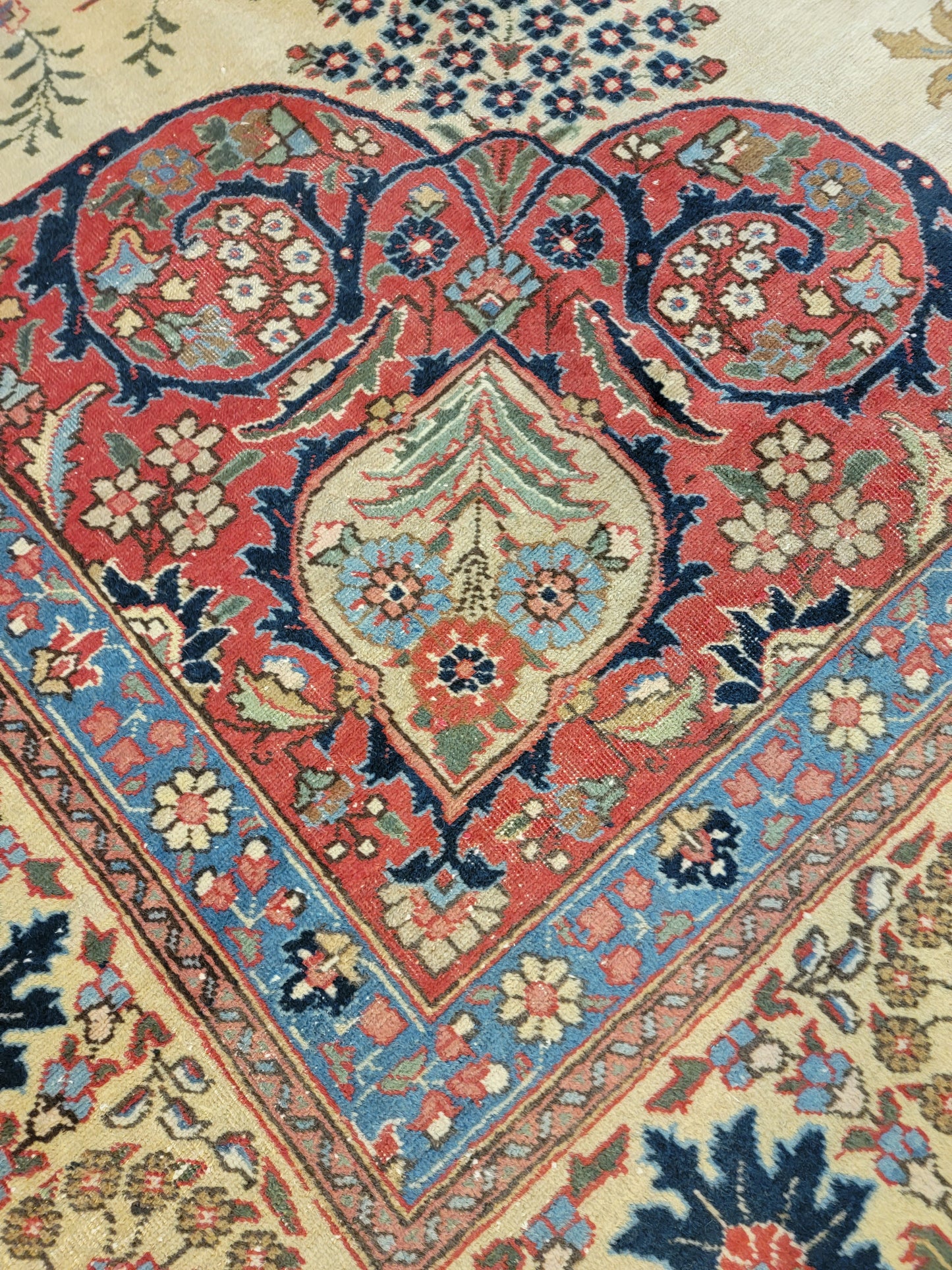 Hand-Knotted Wool Rug Tabriz Khoy 9'5" x 11'10"