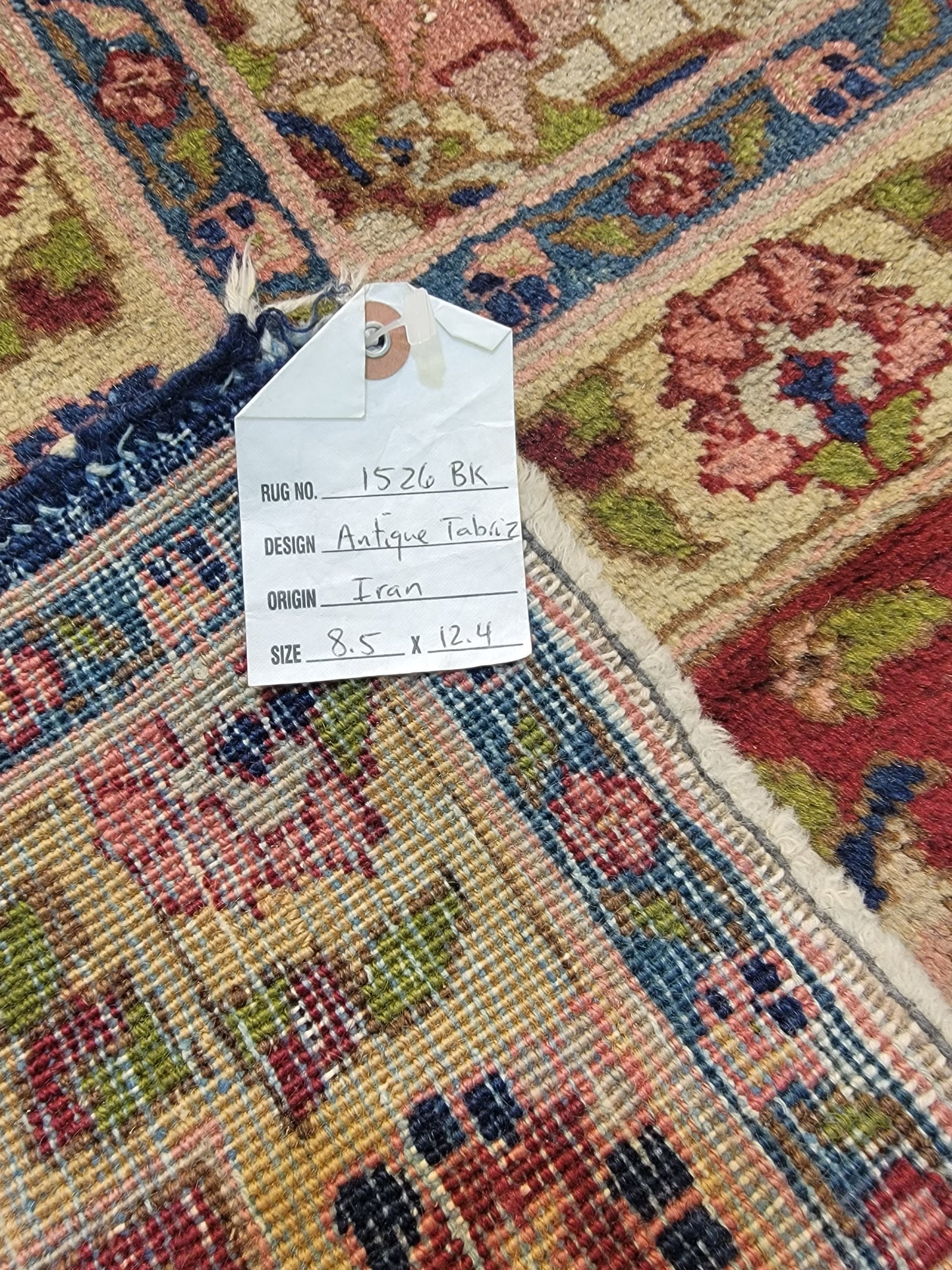 Hand-Knotted Wool Rug Tabriz Khoy 8'5" x 12'4"