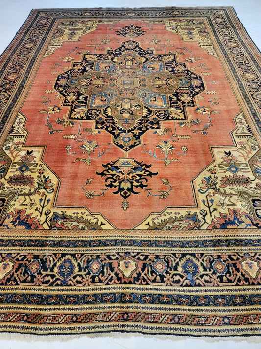 Hand-Knotted Wool Rug Tabriz Khoy 9'4" x 12'7"