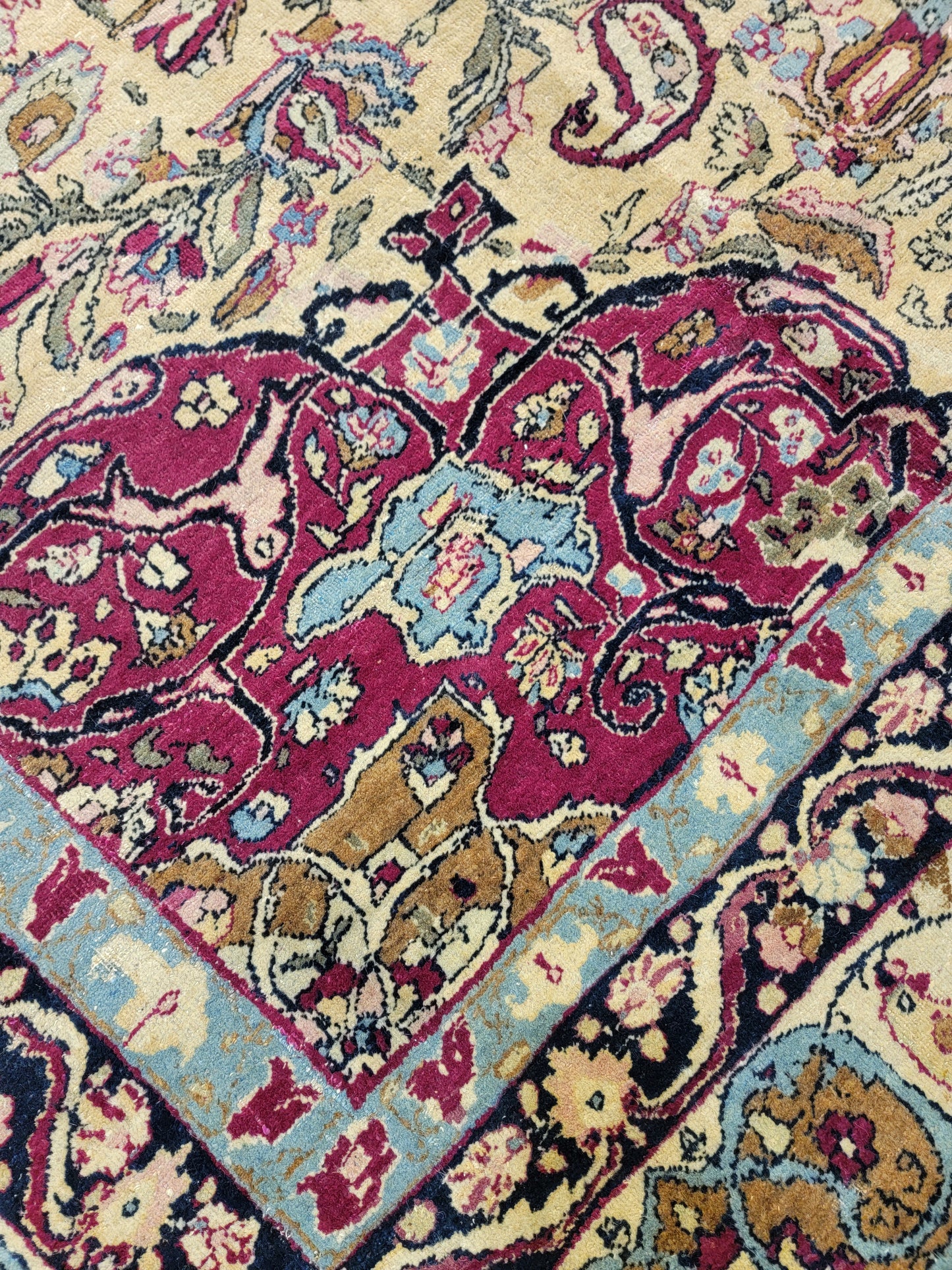 Antique Hand-Knotted Wool Rug Tabriz Khoy 9'10" x 12'3"