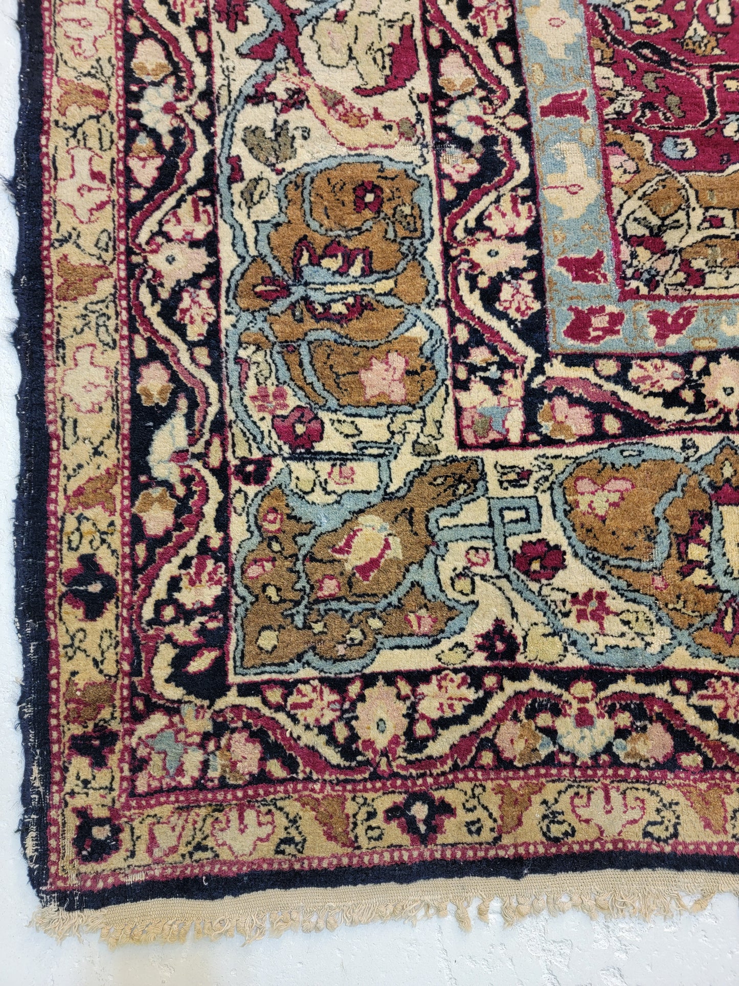 Antique Hand-Knotted Wool Rug Tabriz Khoy 9'10" x 12'3"