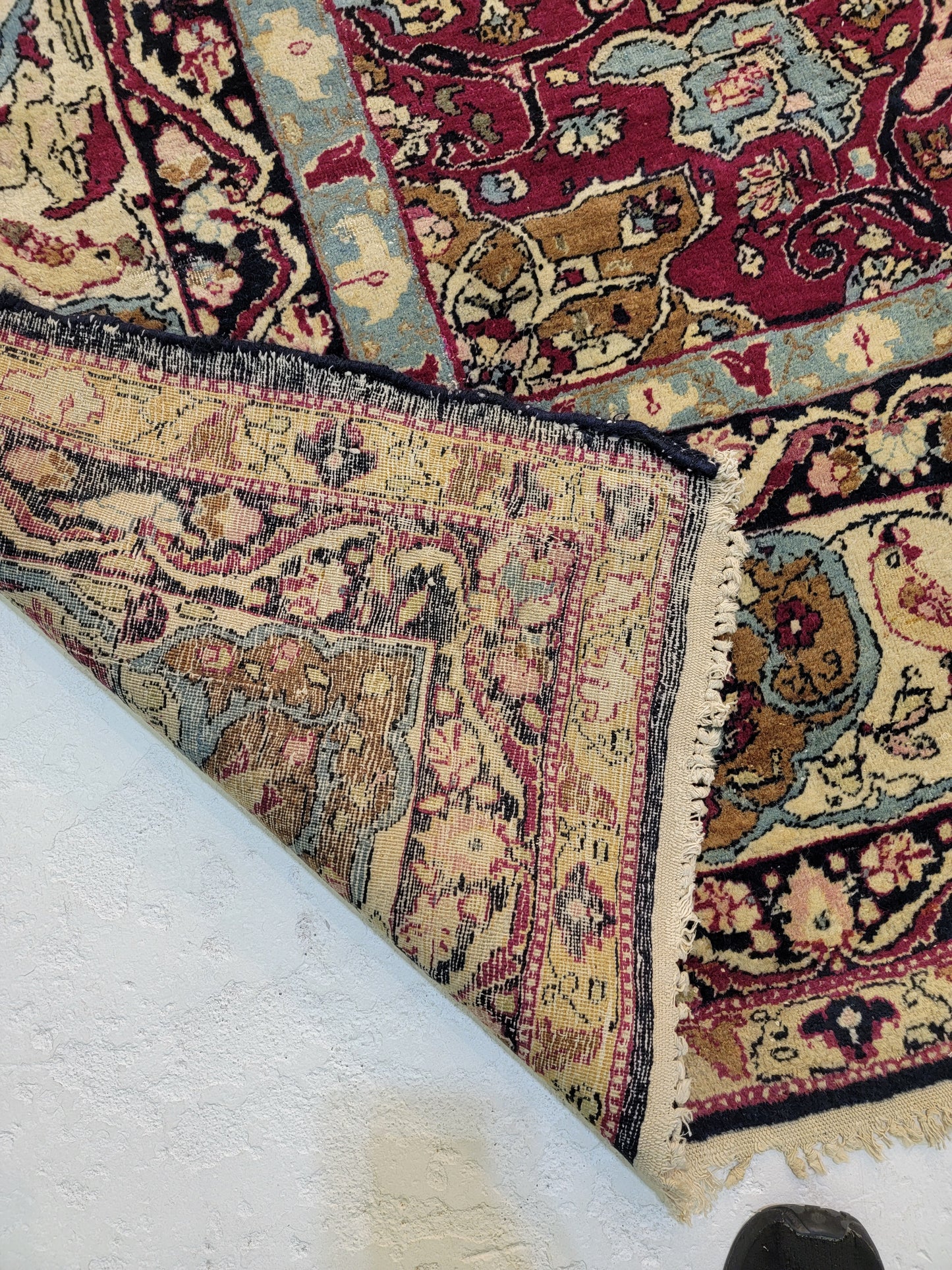Antique Hand-Knotted Wool Rug Tabriz Khoy 9'10" x 12'3"