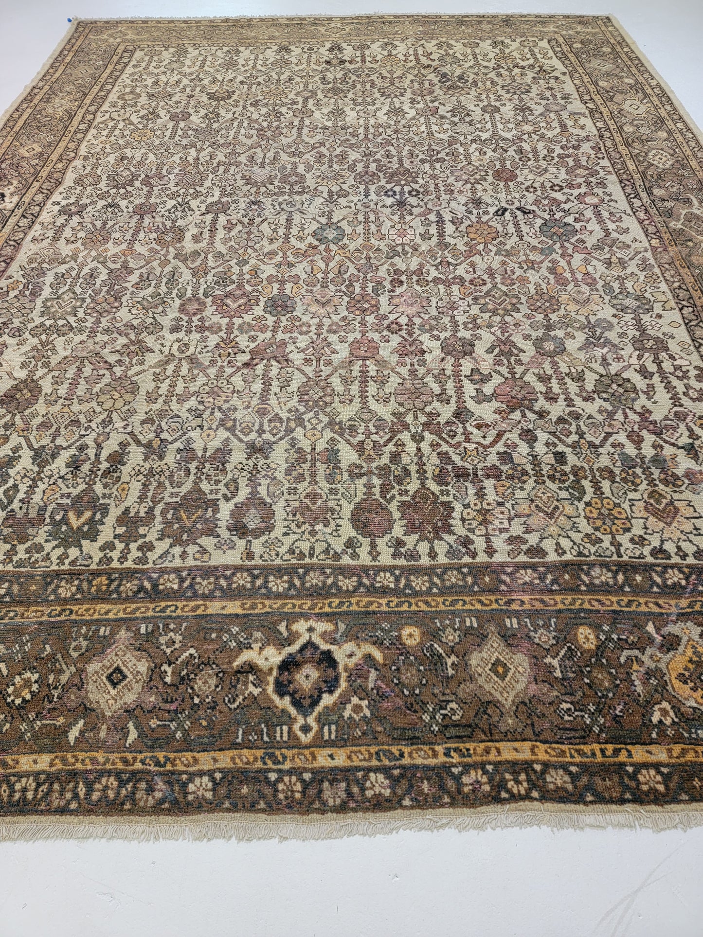 Hand-Knotted Wool Rug Sultanabad 10'1" x 13'10"