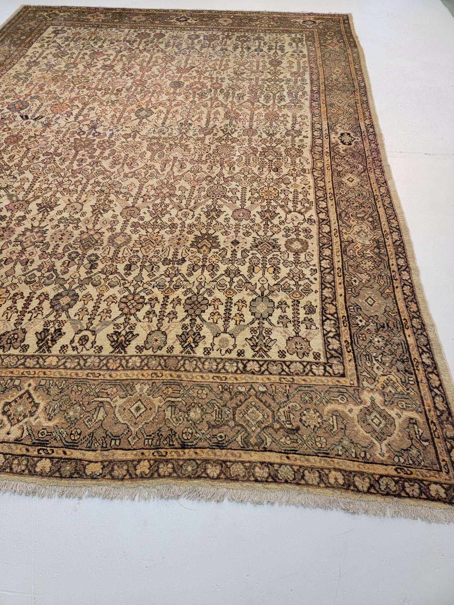 Hand-Knotted Wool Rug Sultanabad 10'1" x 13'10"
