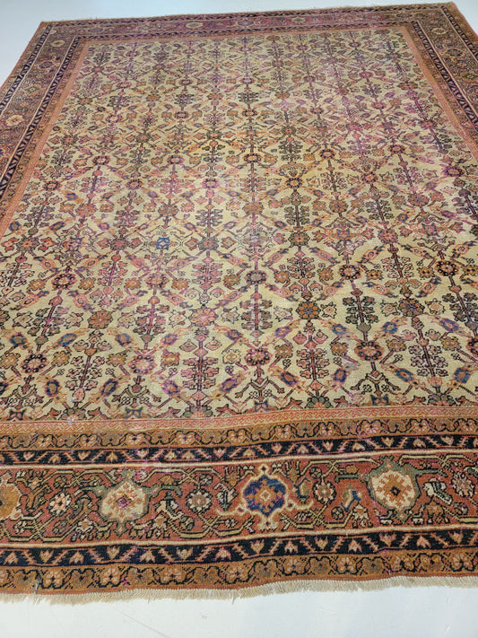 Hand-Knotted Wool Rug Sultanabad 11' x 13'5"