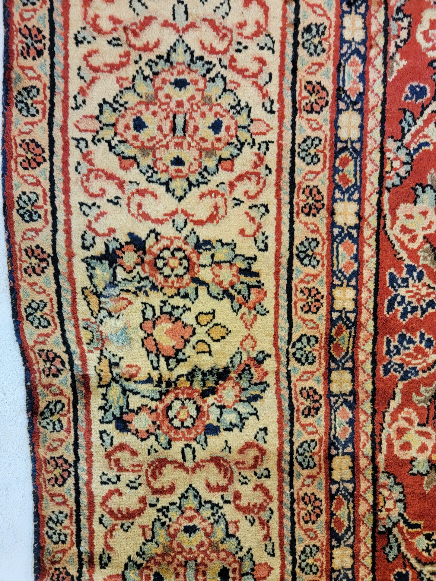 Hand-Knotted Wool Rug Mahal 10'3" x 13'1"