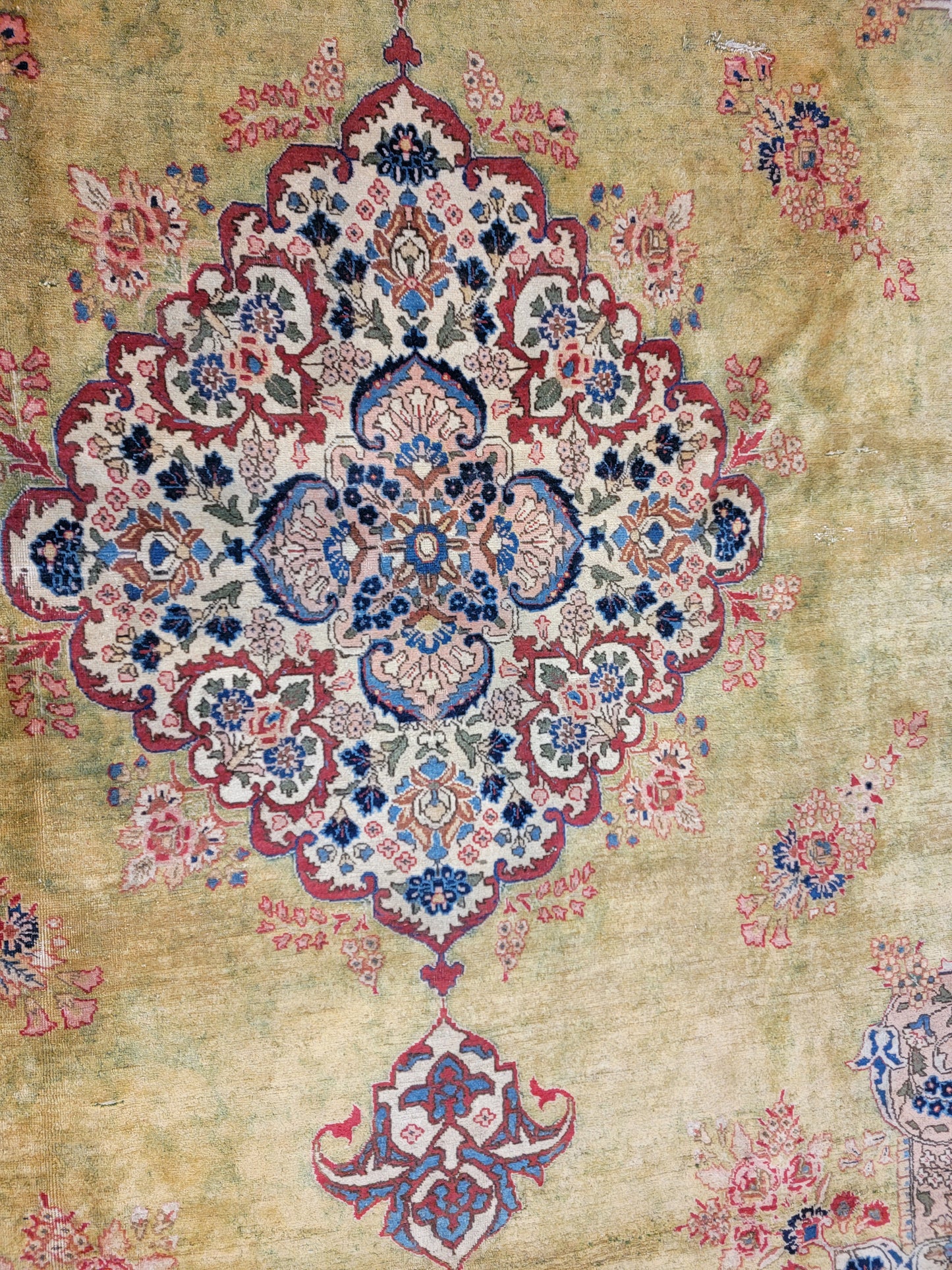 Hand-Knotted Wool Rug Tabriz Khoy Signed 9'5" x 12'10"