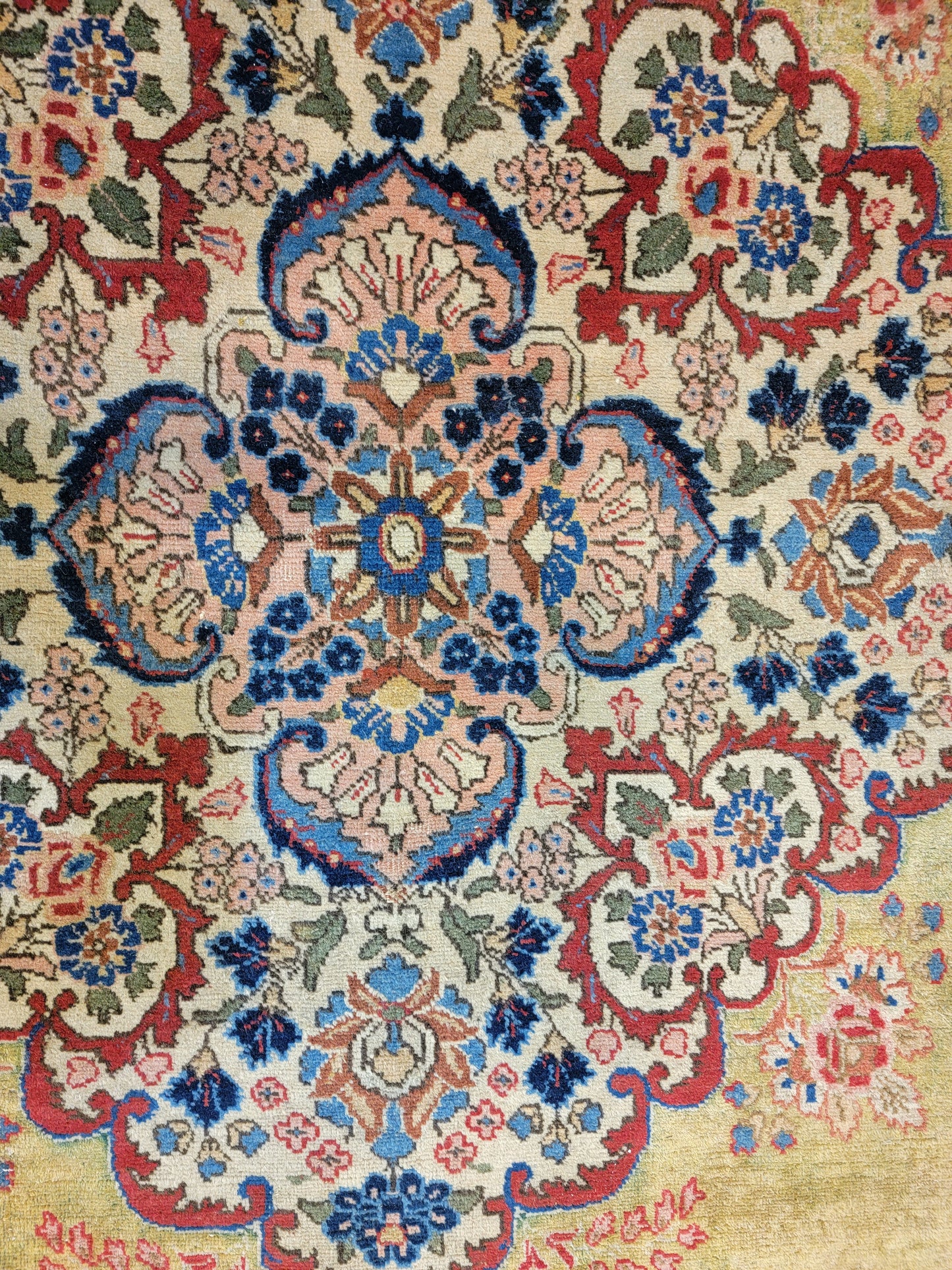 Hand-Knotted Wool Rug Tabriz Khoy Signed 9'5" x 12'10"