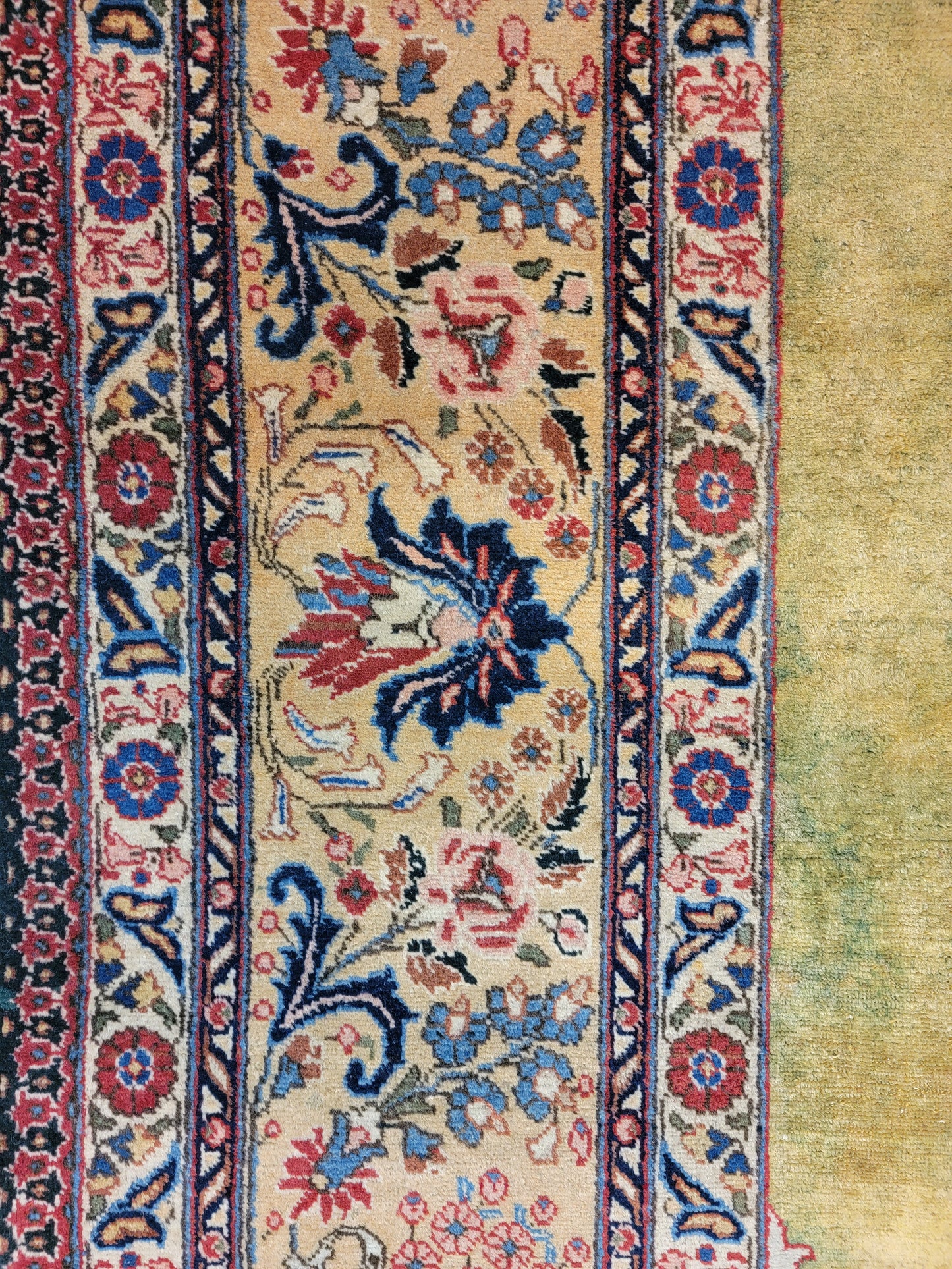 Hand-Knotted Wool Rug Tabriz Khoy Signed 9'5" x 12'10"