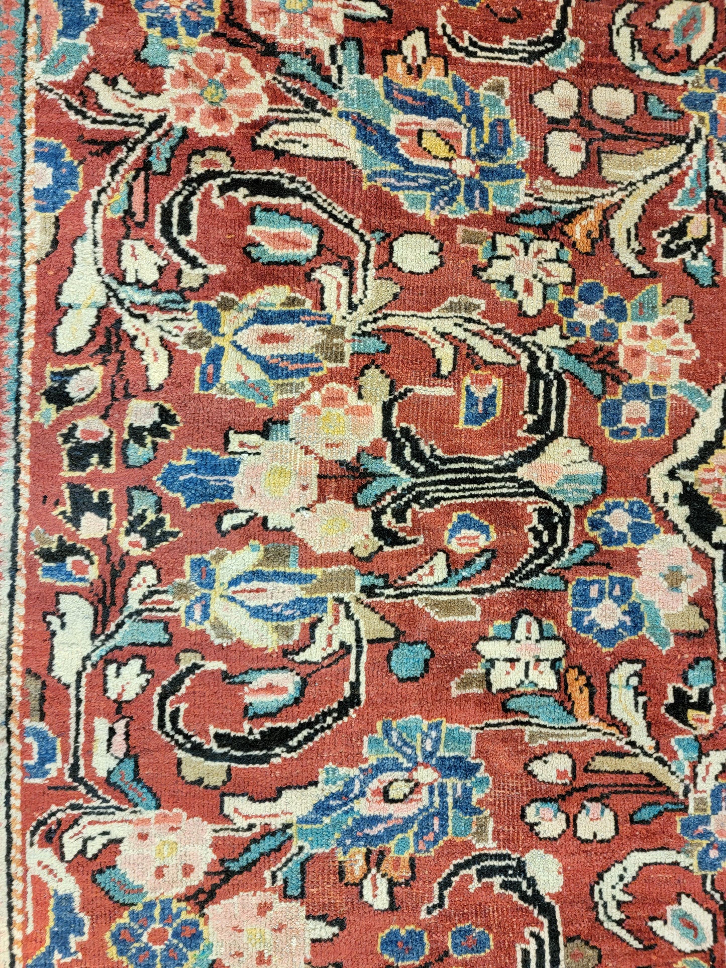 Hand-Knotted Wool Rug Mahal 9'3" x 11'6"