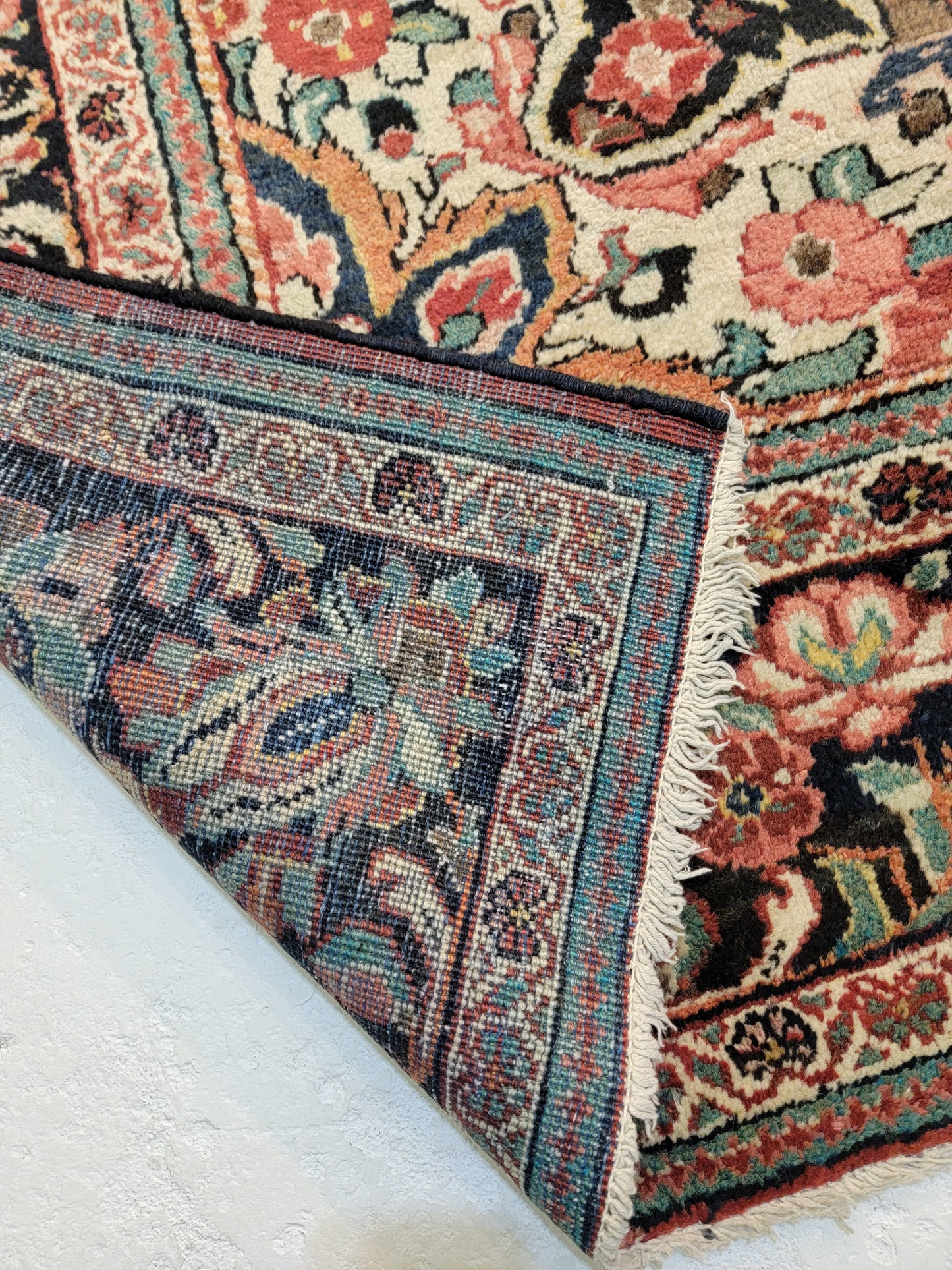 Hand-Knotted Wool Rug Mahal 9'3" x 11'6"