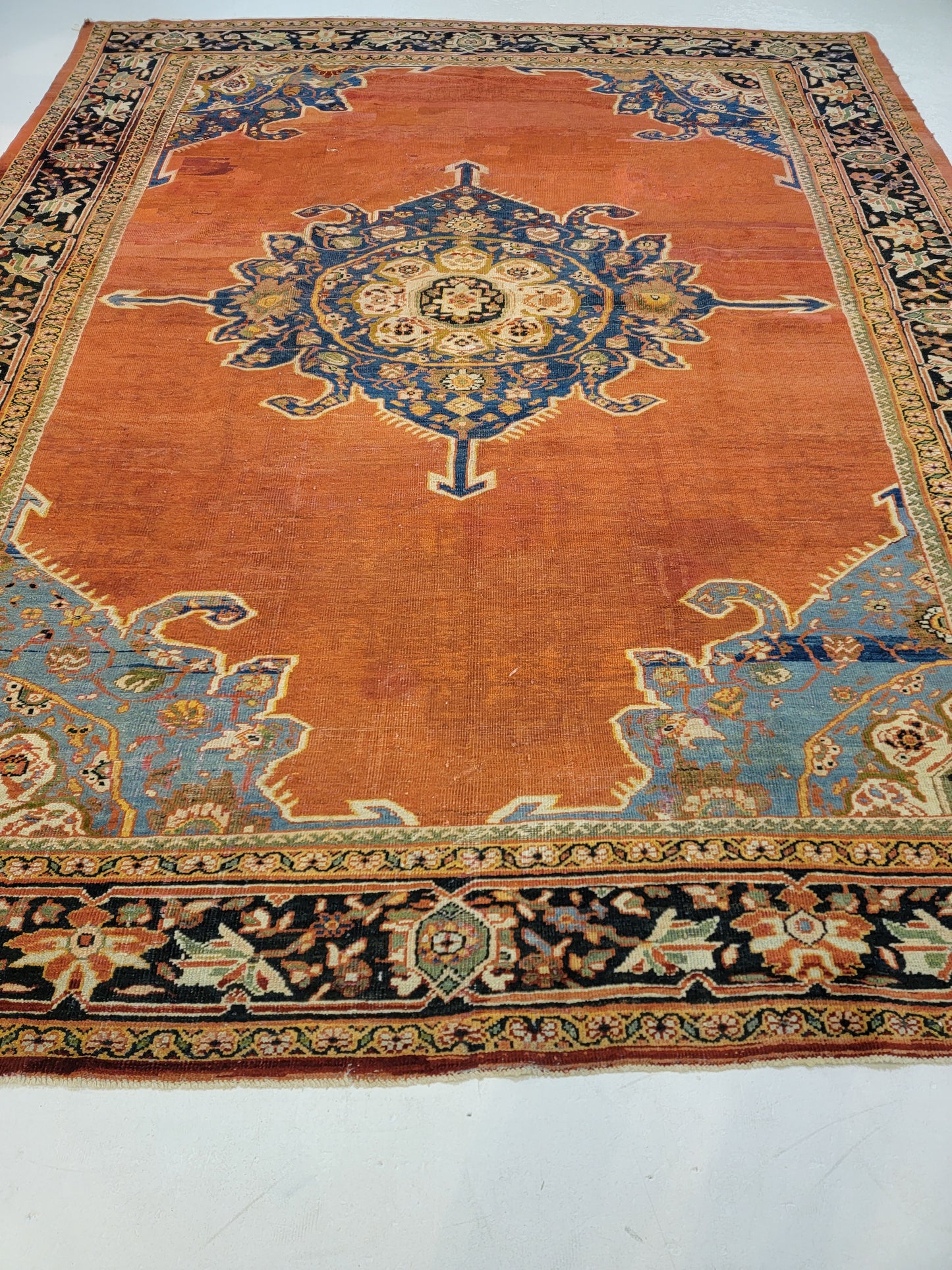 Hand-Knotted Wool Rug Mahal Ziglar 8'10" x 10'11"