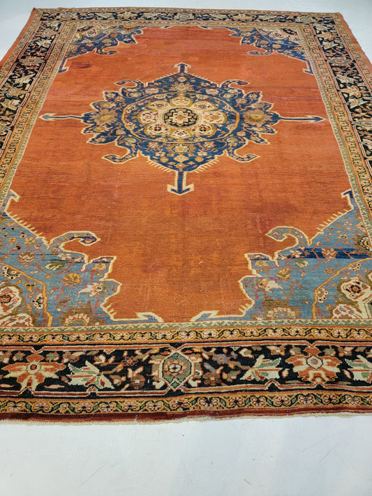 Hand-Knotted Wool Rug Mahal Ziglar 8'10" x 10'11"