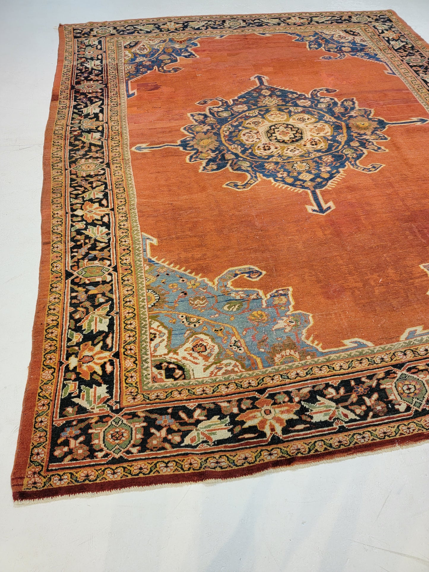 Hand-Knotted Wool Rug Mahal Ziglar 8'10" x 10'11"