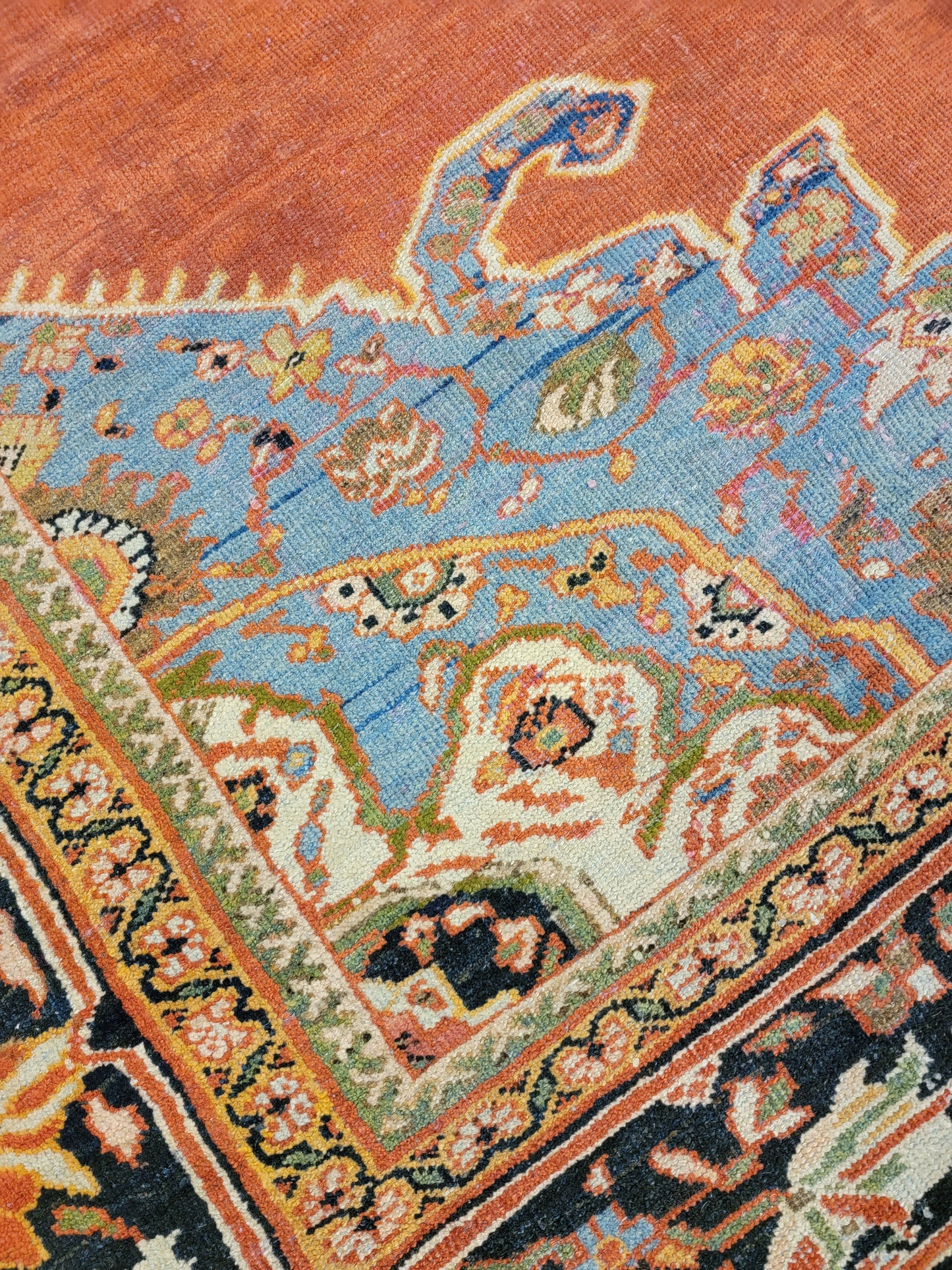 Hand-Knotted Wool Rug Mahal Ziglar 8'10" x 10'11"