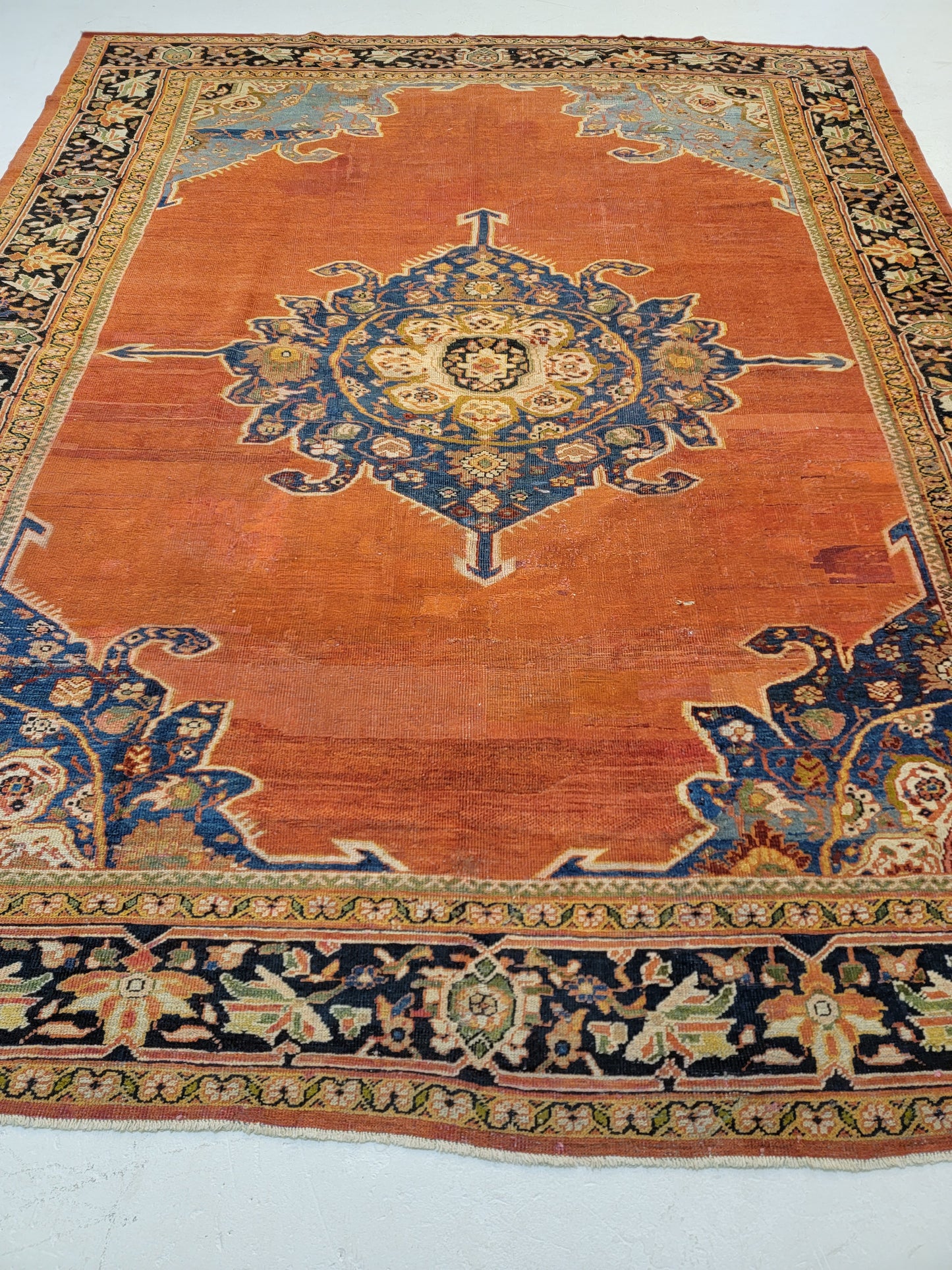 Hand-Knotted Wool Rug Mahal Ziglar 8'10" x 10'11"