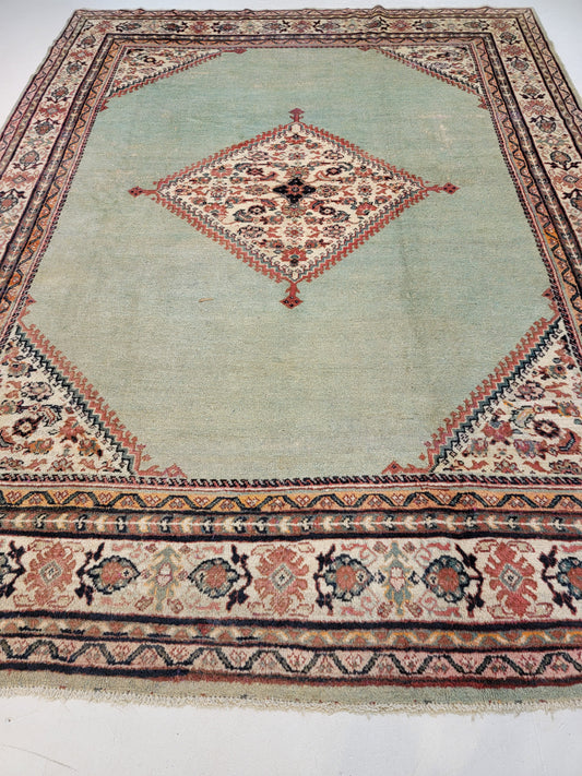 Hand-Knotted Wool Rug Meshkabad 8'8" x 11'8"