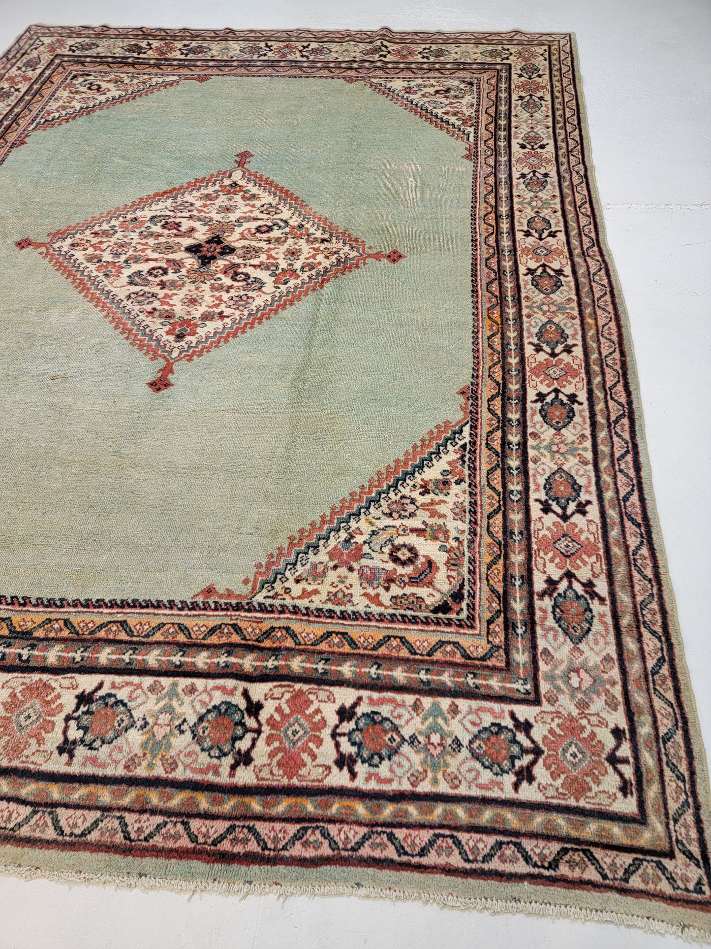 Hand-Knotted Wool Rug Meshkabad 8'8" x 11'8"