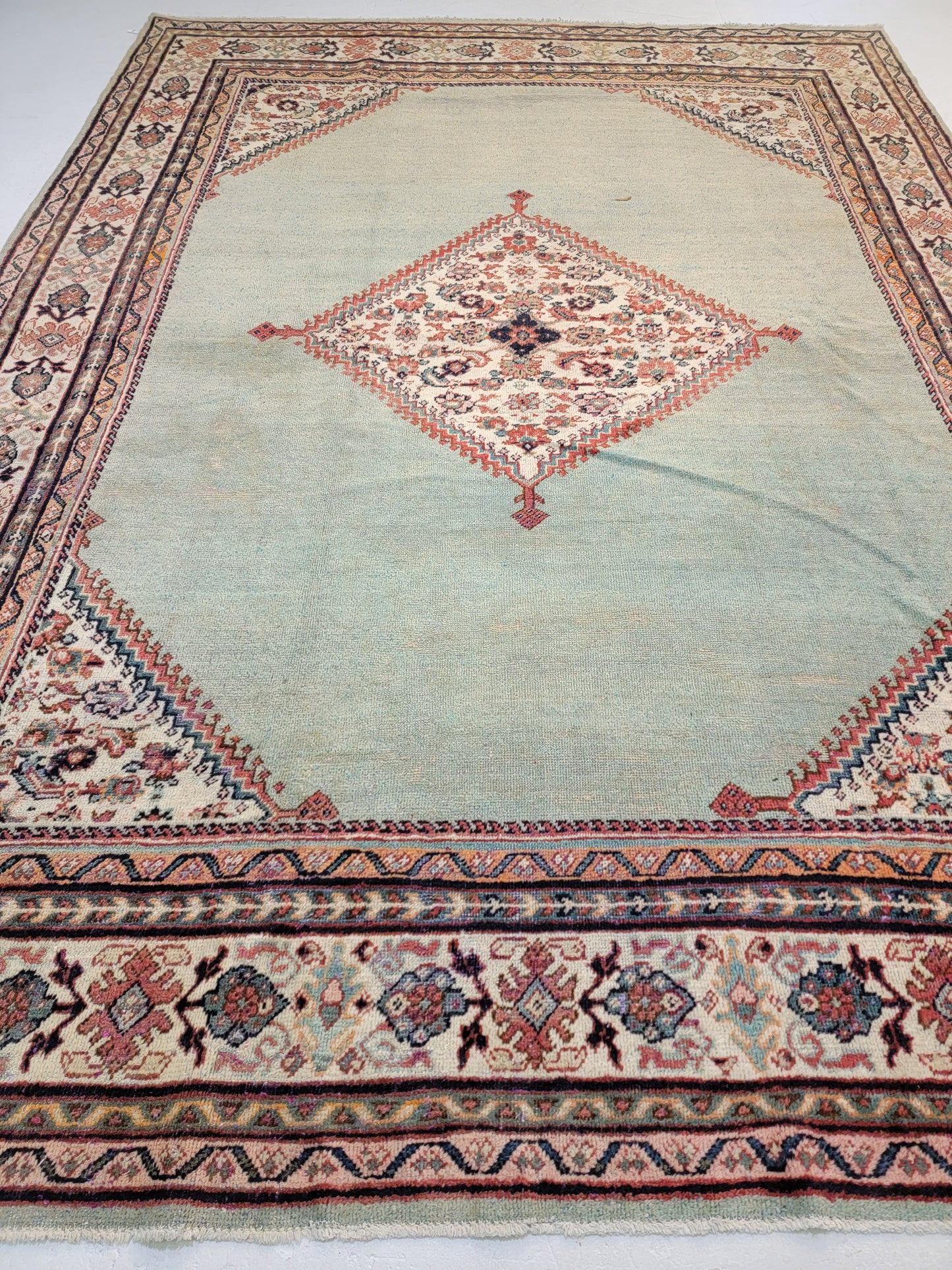 Hand-Knotted Wool Rug Meshkabad 8'8" x 11'8"
