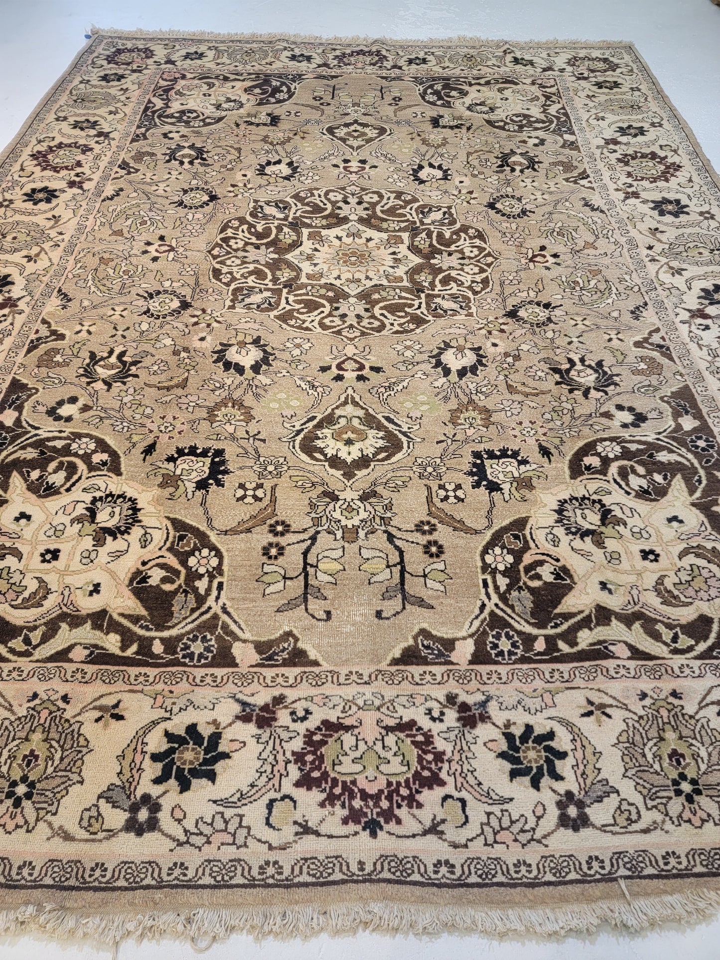 Hand-Knotted Wool Rug Semnan 9' x 12'3"
