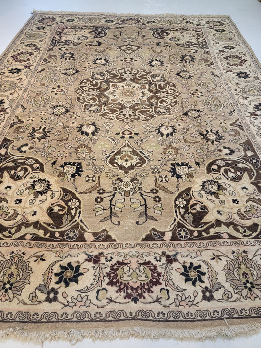 Hand-Knotted Wool Rug Semnan 9' x 12'3"