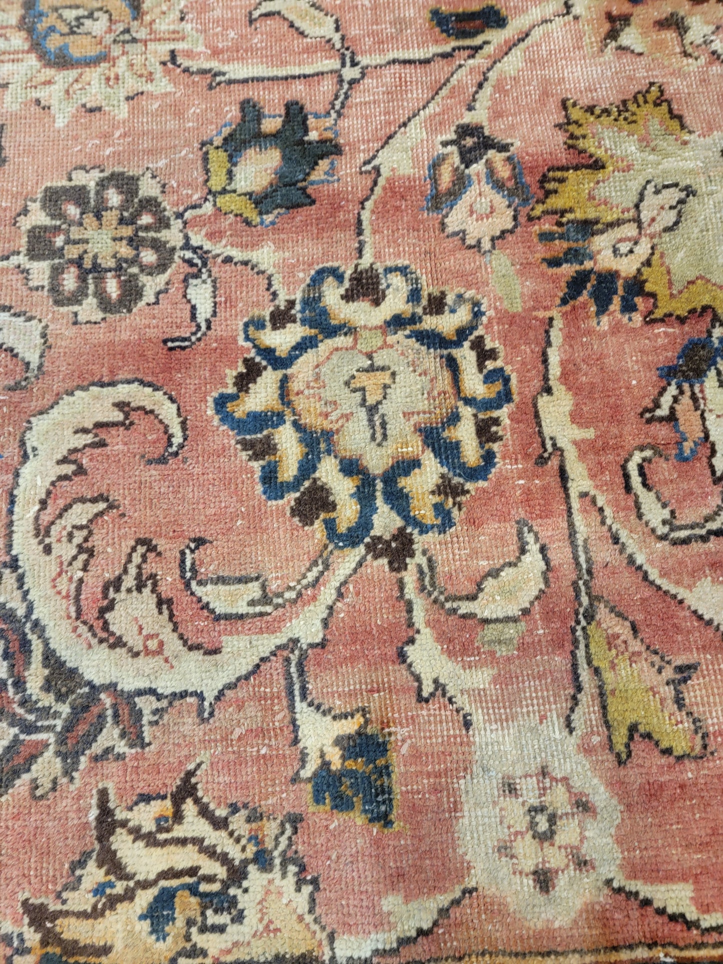 Antique Hand-Knotted Wool Rug Tabriz 9'10" x 13'4"