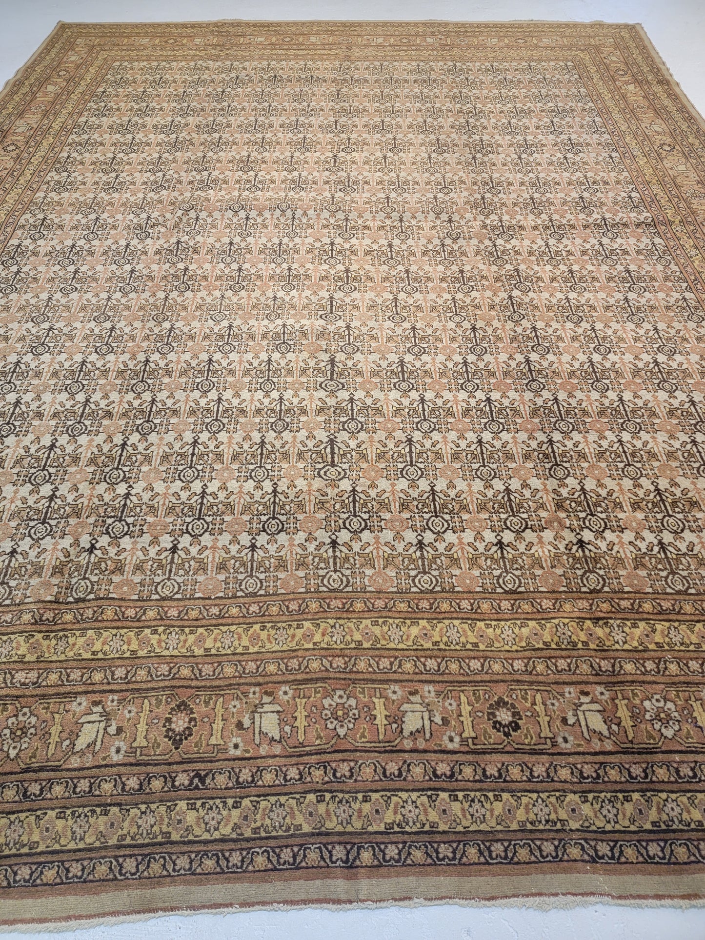 Antique Hand-Knotted Wool Rug Haji Jalili 10'4" x 14'3"