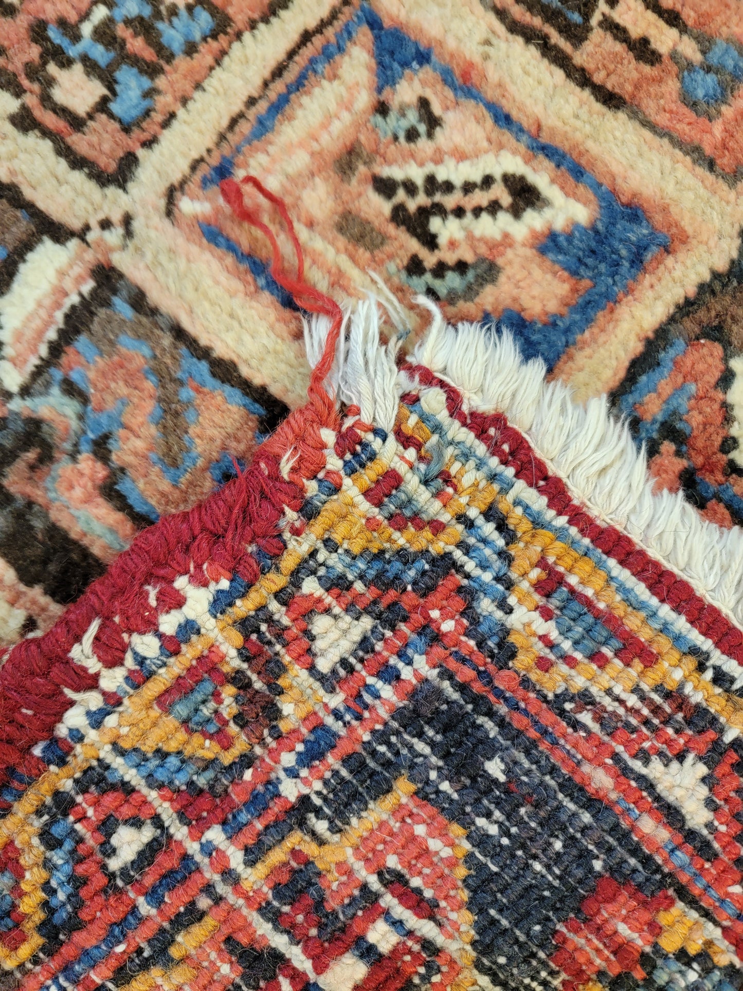 Antique Hand-Knotted Wool Rug Heriz 10' x 12'9"