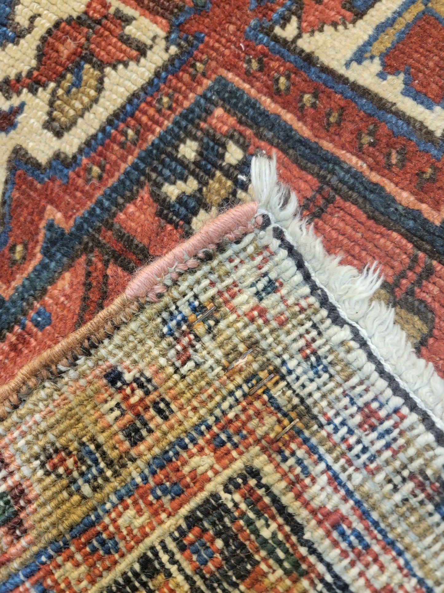Antique Hand-Knotted Wool Rug Heriz Serapi 8' x 11'3"