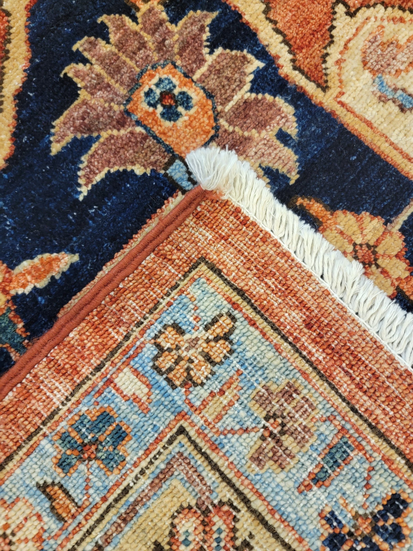 Hand-Knotted Wool Rug Heriz Serapi 11'9" x 14'5"