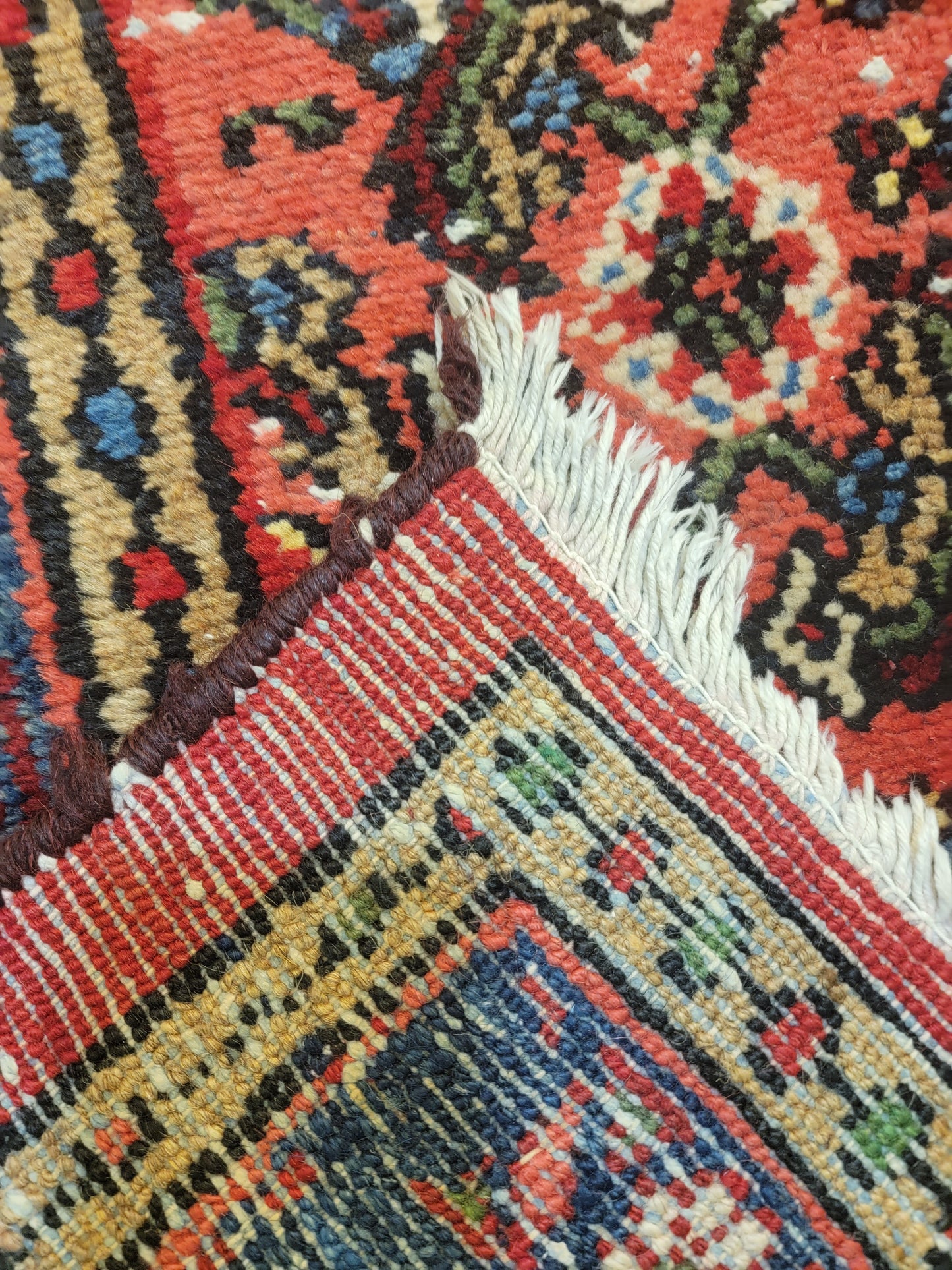 Antique Hand-Knotted Wool Rug Hamedan Bibikabad 10'6" x 13'10"
