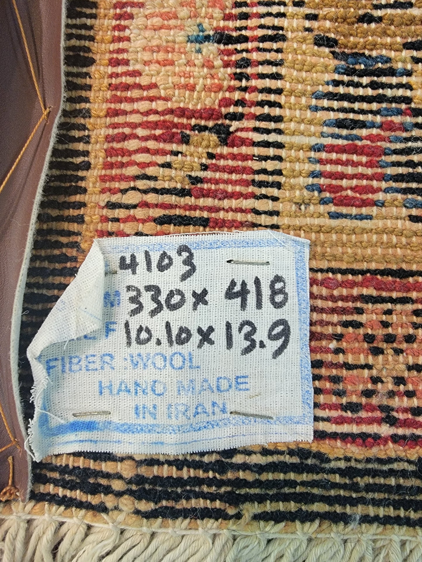 Antique Hand-Knotted Wool Rug Hamedan Nanaj 10'10" x 13'9"