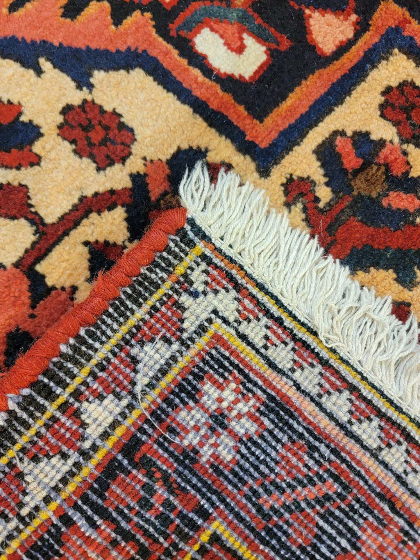 Antique Hand-Knotted Wool Rug Bakhtiari 10'4" x 13'8"