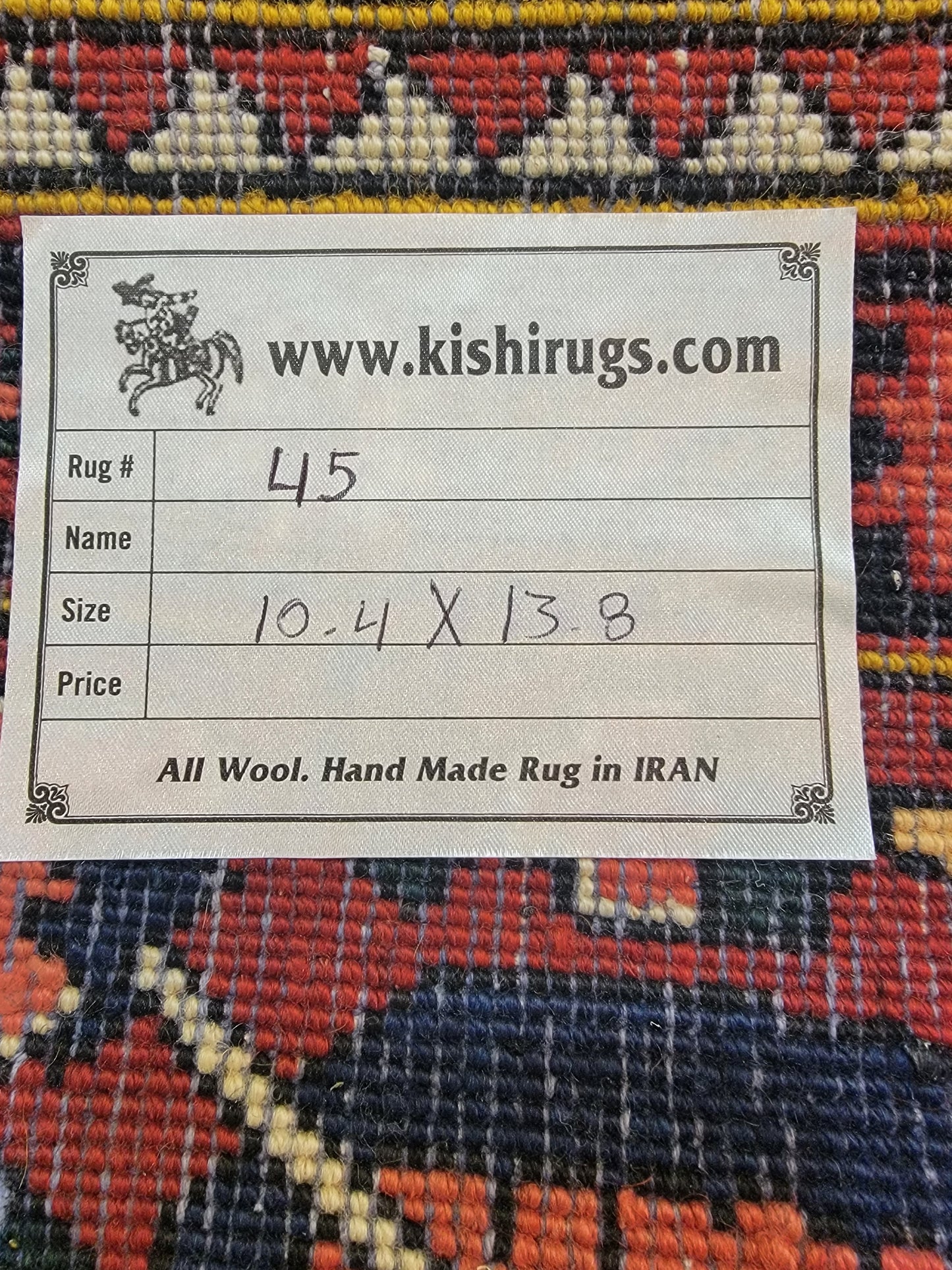 Antique Hand-Knotted Wool Rug Bakhtiari 10'4" x 13'8"