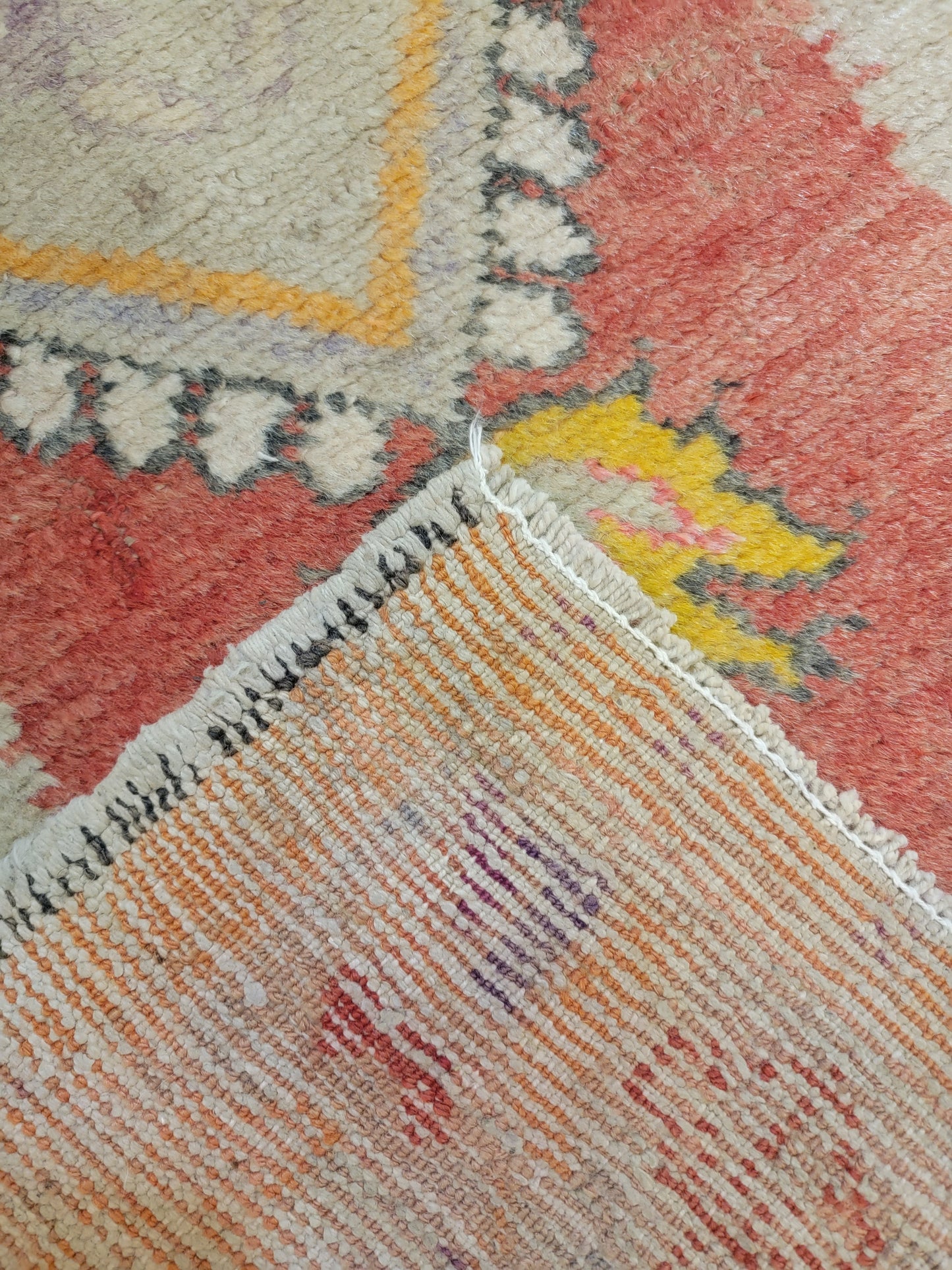 Hand-Knotted Wool Runner Turkish Oushak 2'10" x 5'3"