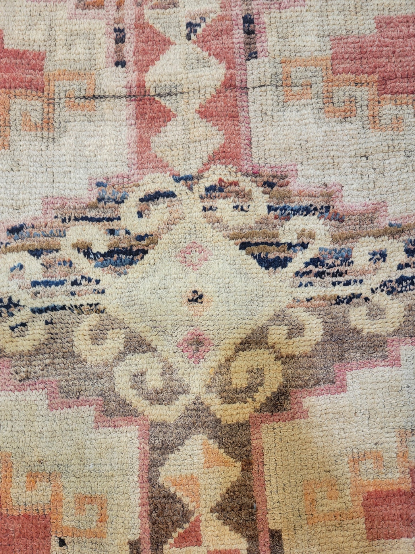 Hand-Knotted Wool Runner Turkish Oushak 2'9" x 6'3"
