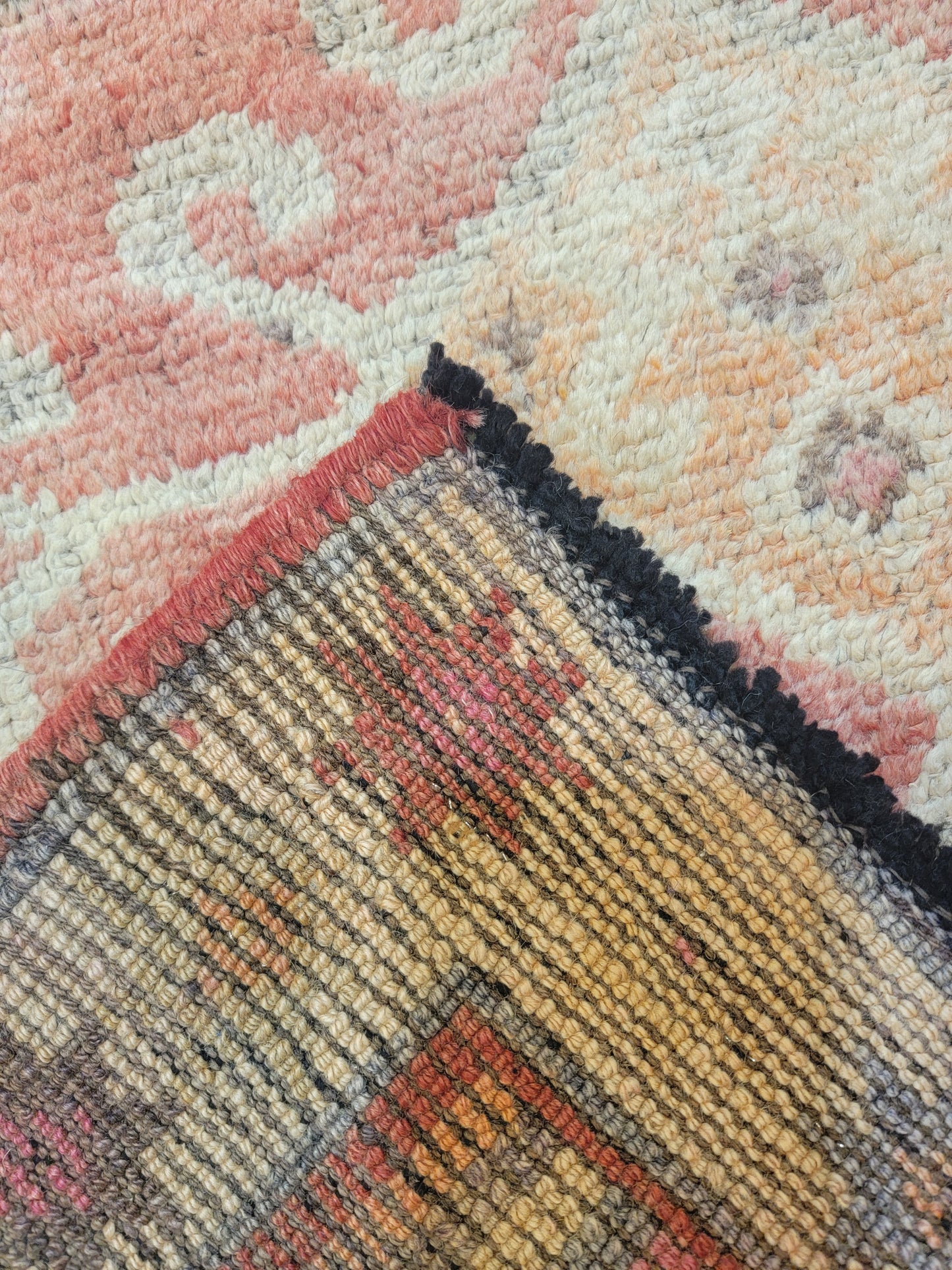Hand-Knotted Wool Runner Turkish Oushak 2'9" x 6'3"