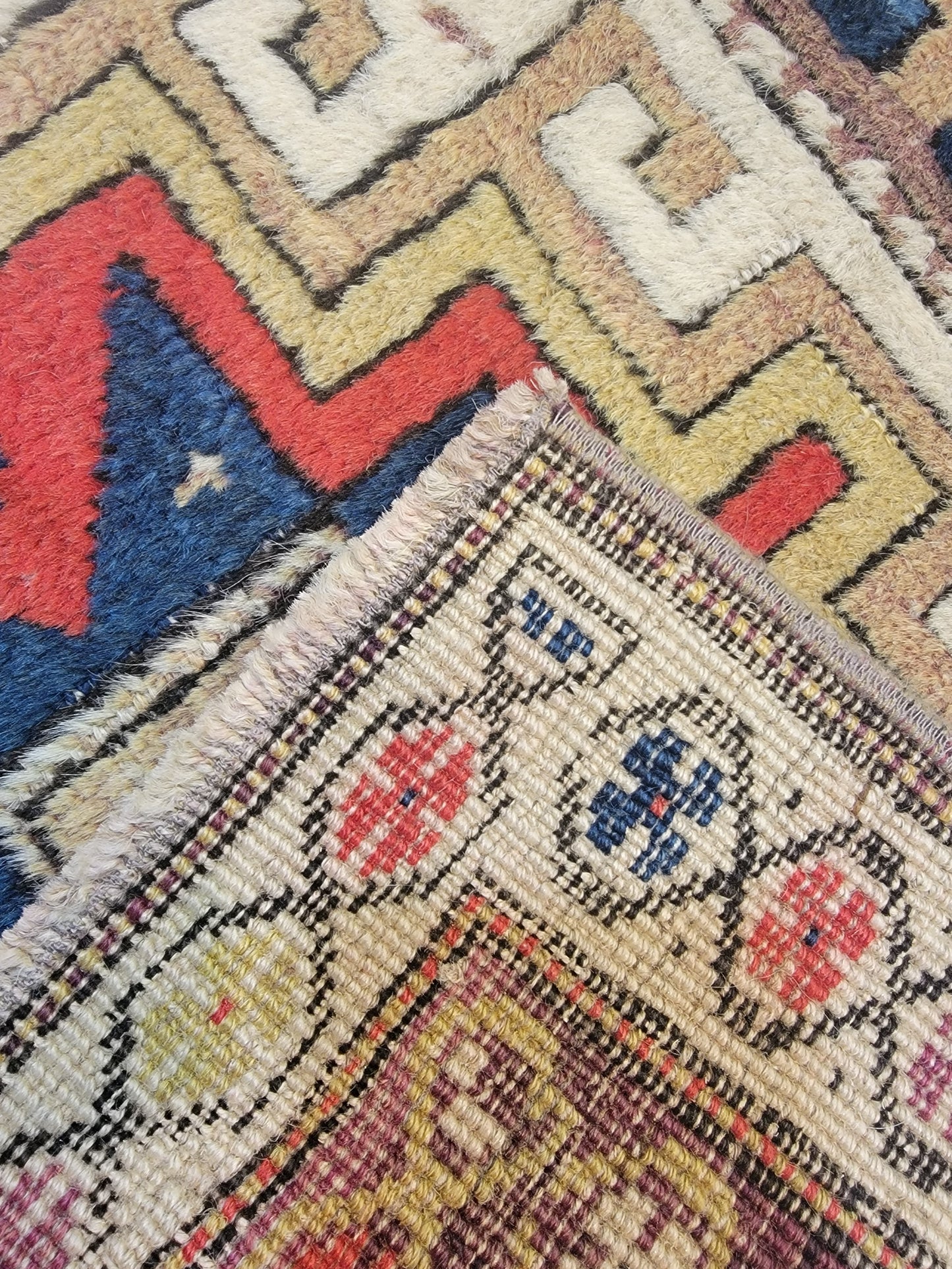 Hand-Knotted Wool Runner Turkish Oushak 2'4" x 6'9"