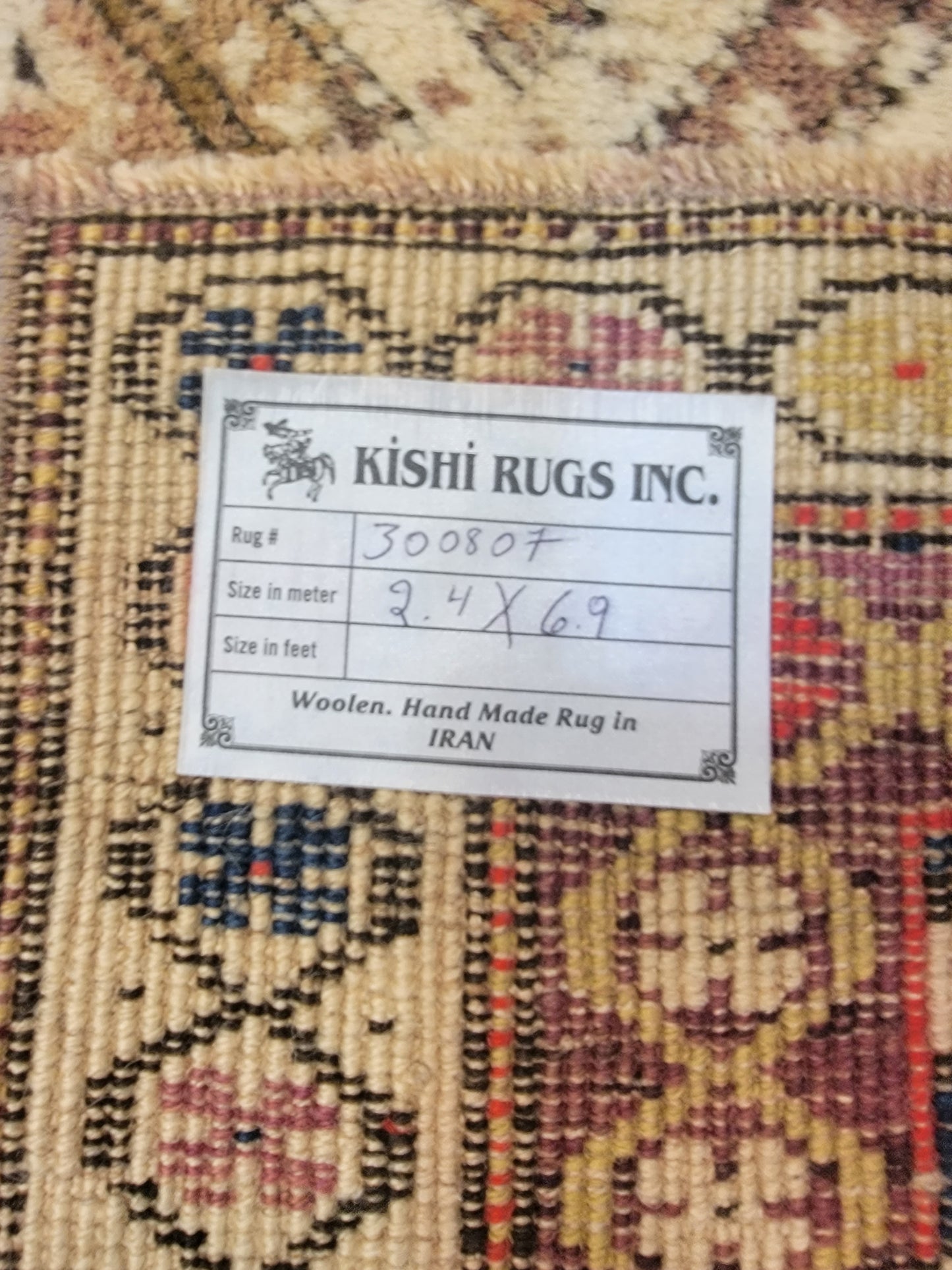 Hand-Knotted Wool Runner Turkish Oushak 2'4" x 6'9"