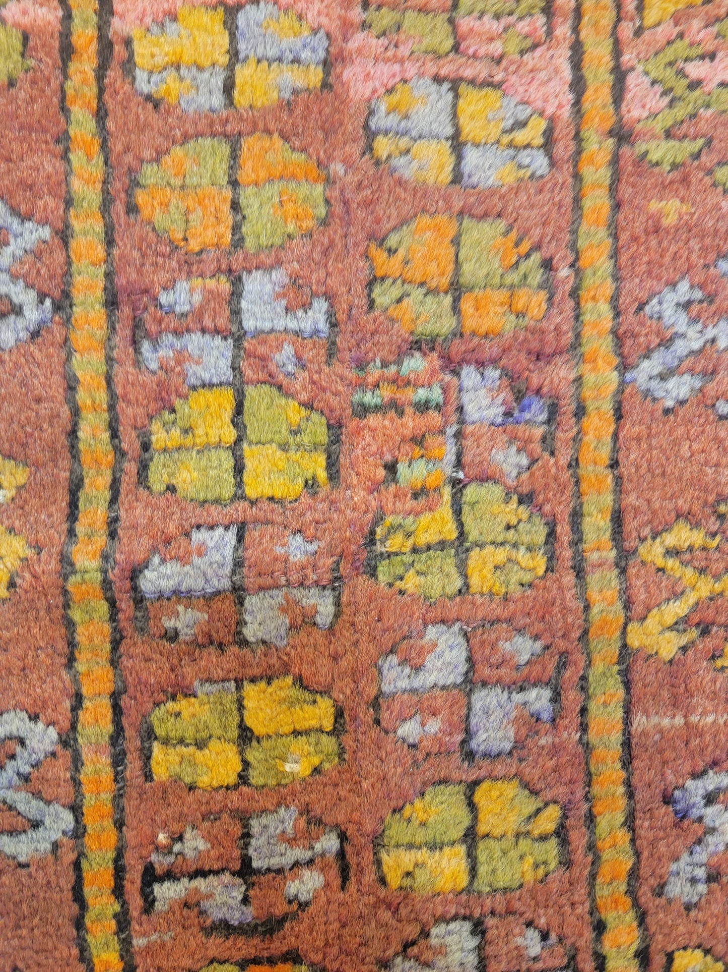 Hand-Knotted Wool Runner Turkish Oushak 2'4" x 9'6"