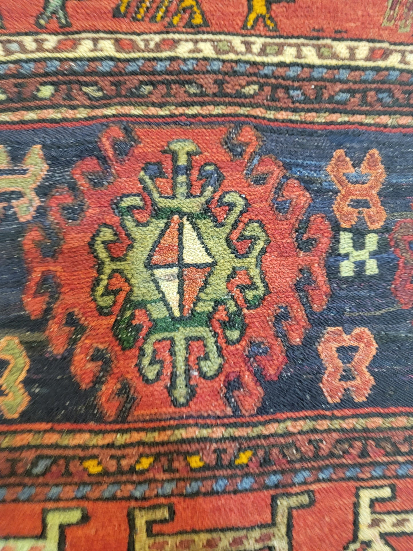 Hand-Knotted Wool Runner Turkish Oushak 1'9" x 5'8"