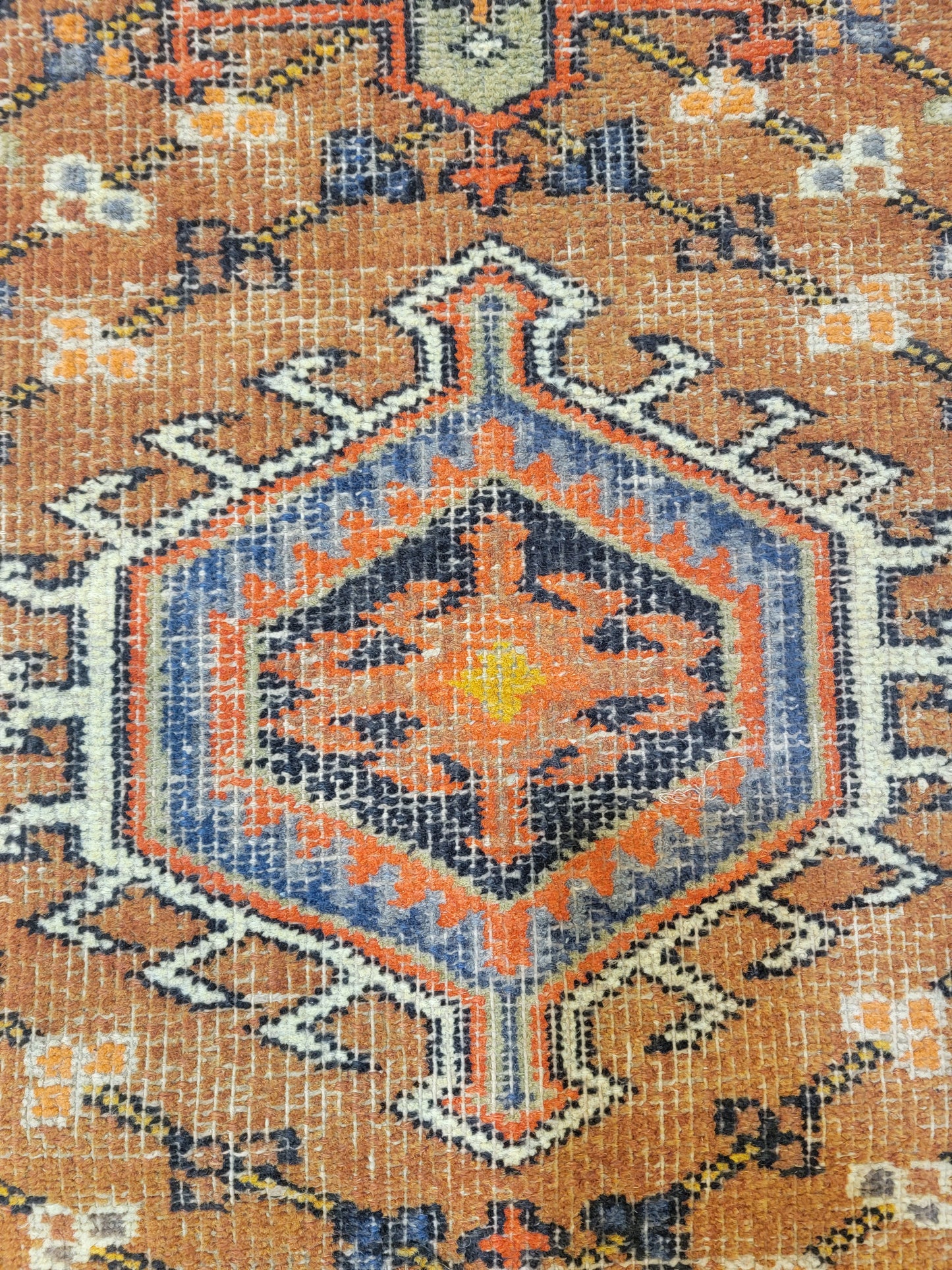 Hand-Knotted Wool Runner Turkish Oushak 2'2" x 6'1"