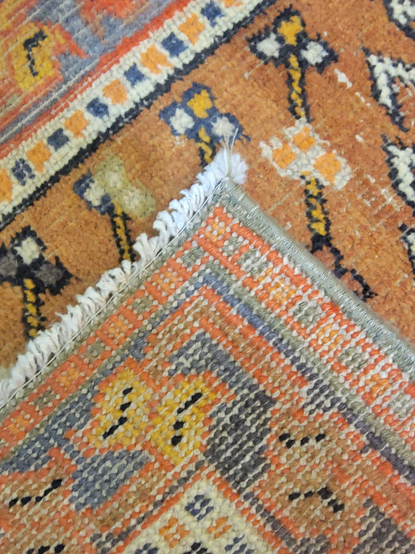 Hand-Knotted Wool Runner Turkish Oushak 2'2" x 6'1"